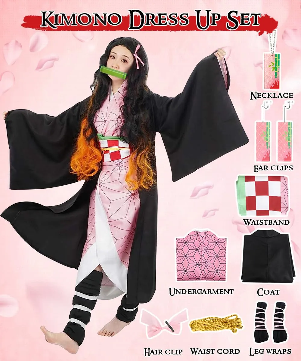 YYDSXK Cosplay Costume Nezuko Kimono Set for Kids - immagine 7