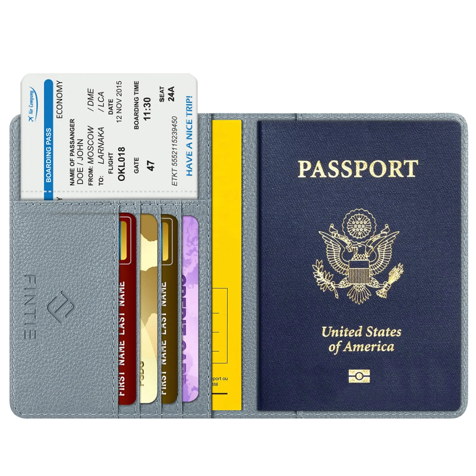 FINTIE Porta Passaporto da Viaggio con Protezione RFID - immagine 2