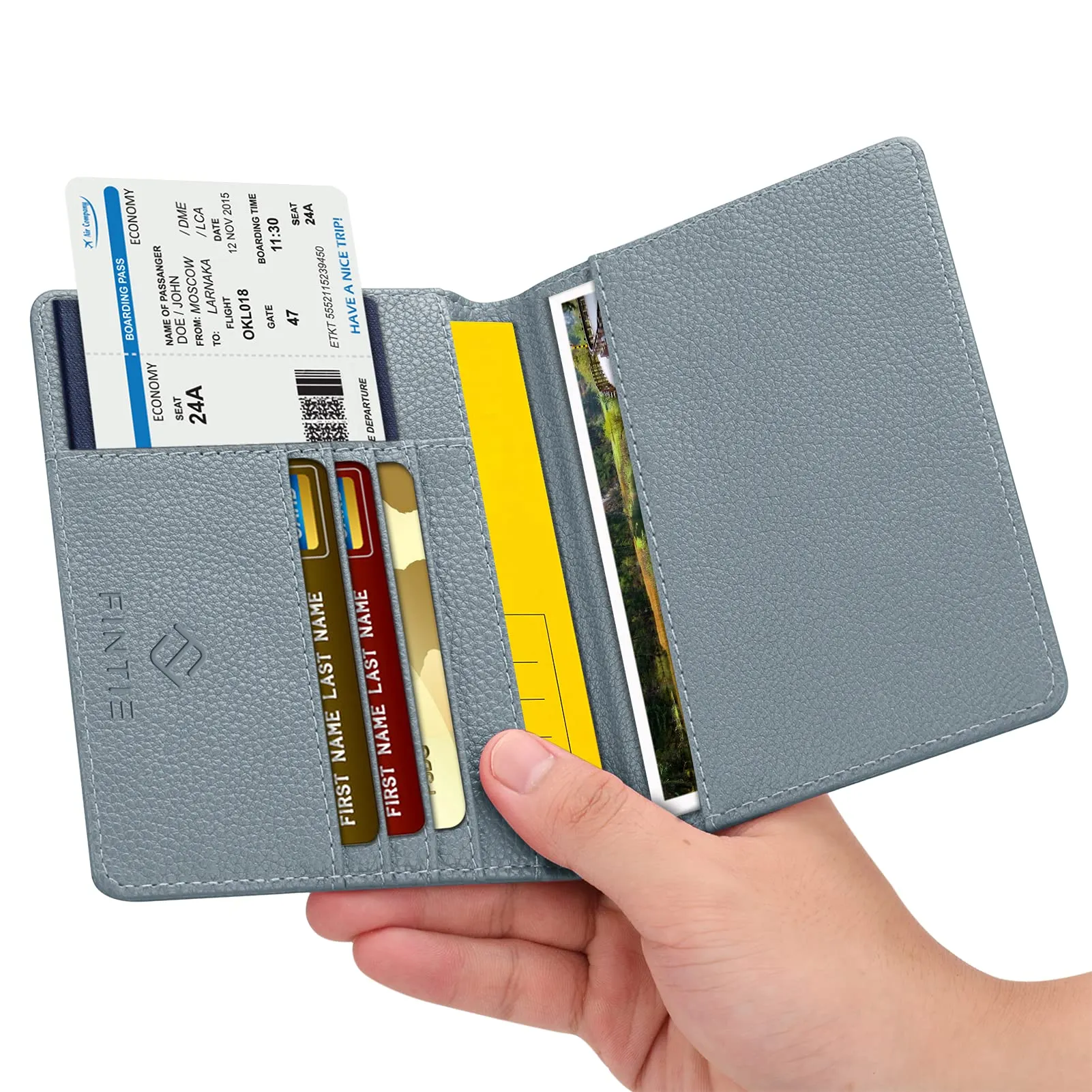 FINTIE Porta Passaporto da Viaggio con Protezione RFID - immagine 3