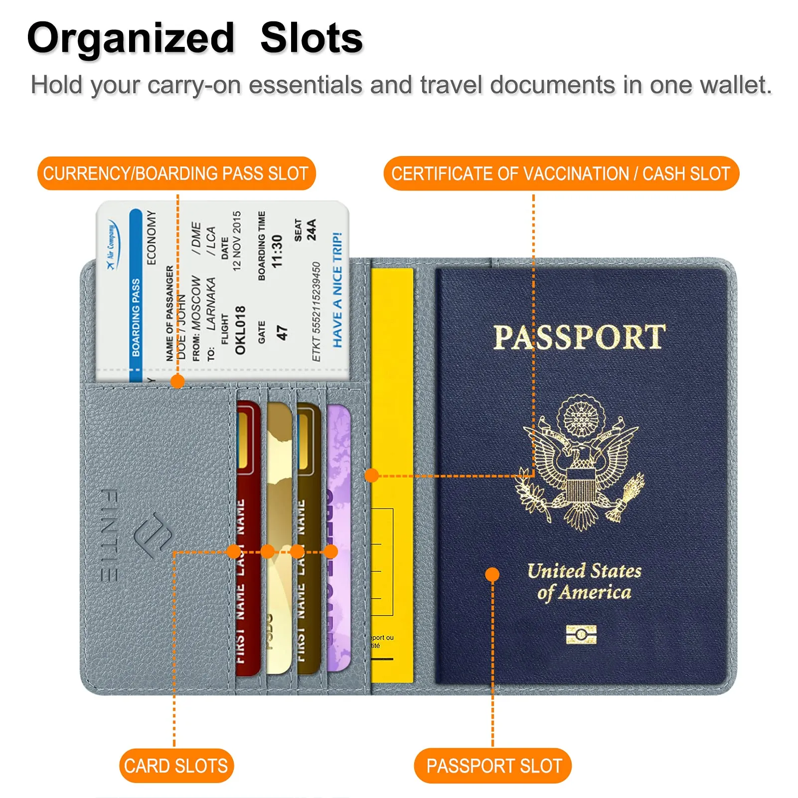 FINTIE Porta Passaporto da Viaggio con Protezione RFID - immagine 4