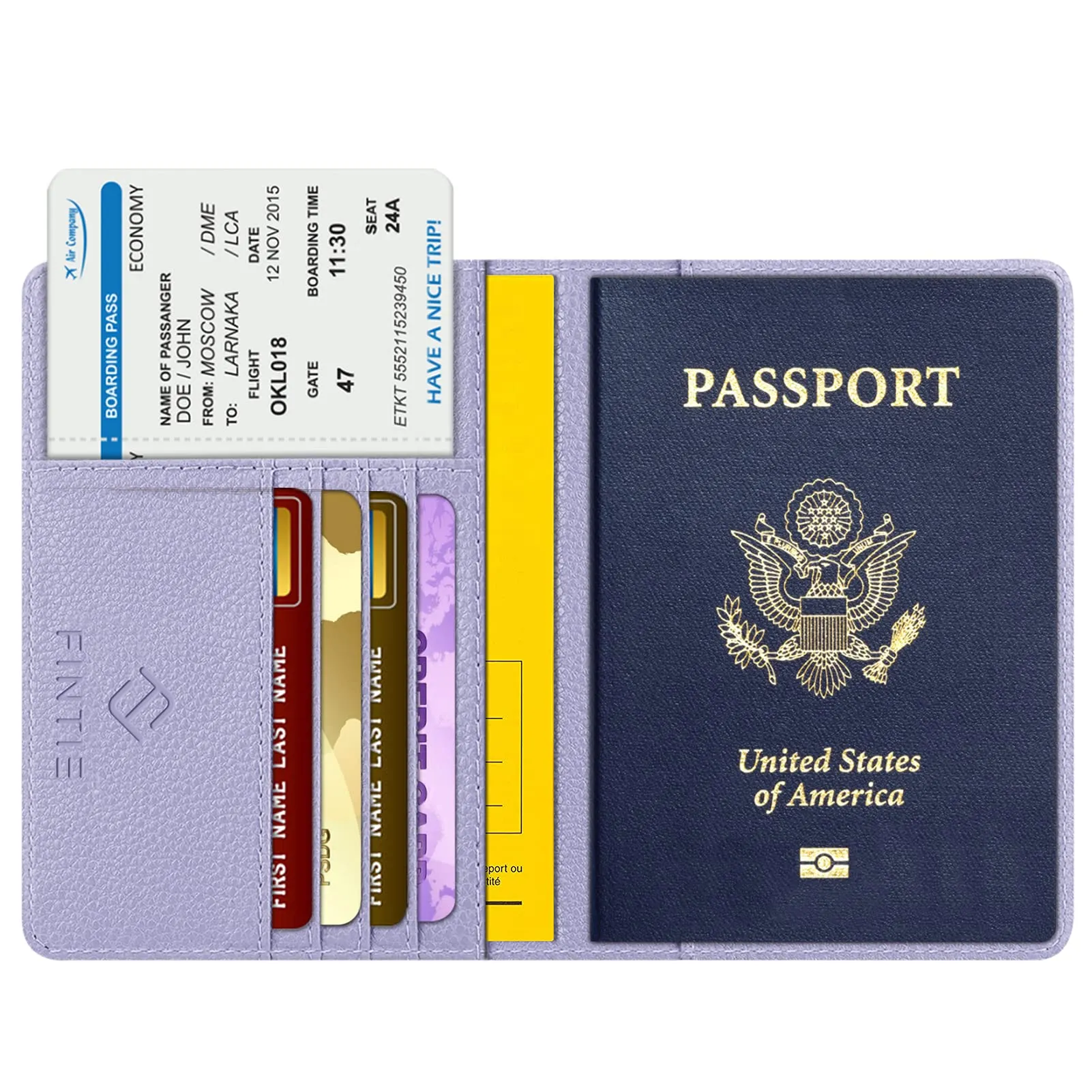 FINTIE Porta Passaporto Portafoglio con Protezione RFID - immagine 2