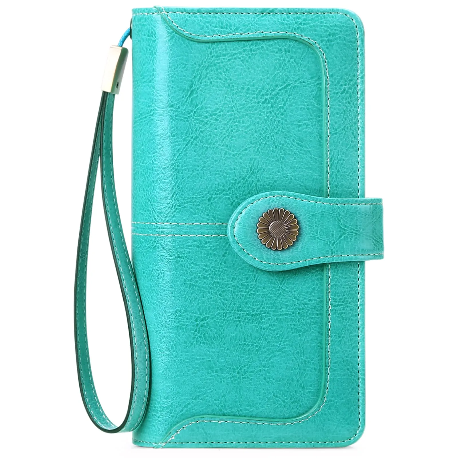 SENDEFN Portafoglio Donna in Pelle con Blocco RFID e Cerniera, 24 Slot per Carte - immagine 2