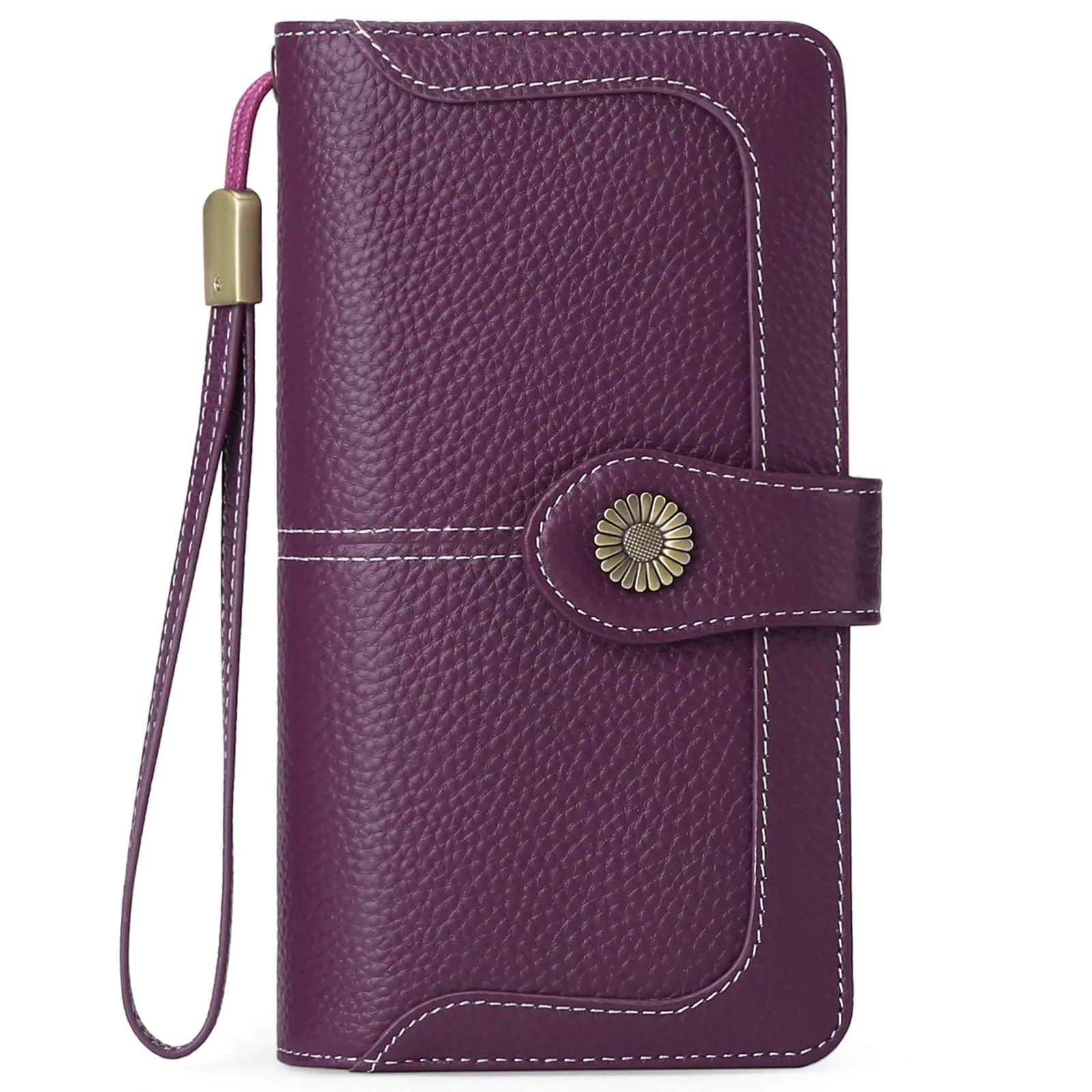 SENDEFN Portafoglio Donna in Pelle con Blocco RFID, Portamonete con Cerniera e 24 Slot per Carte - immagine 2