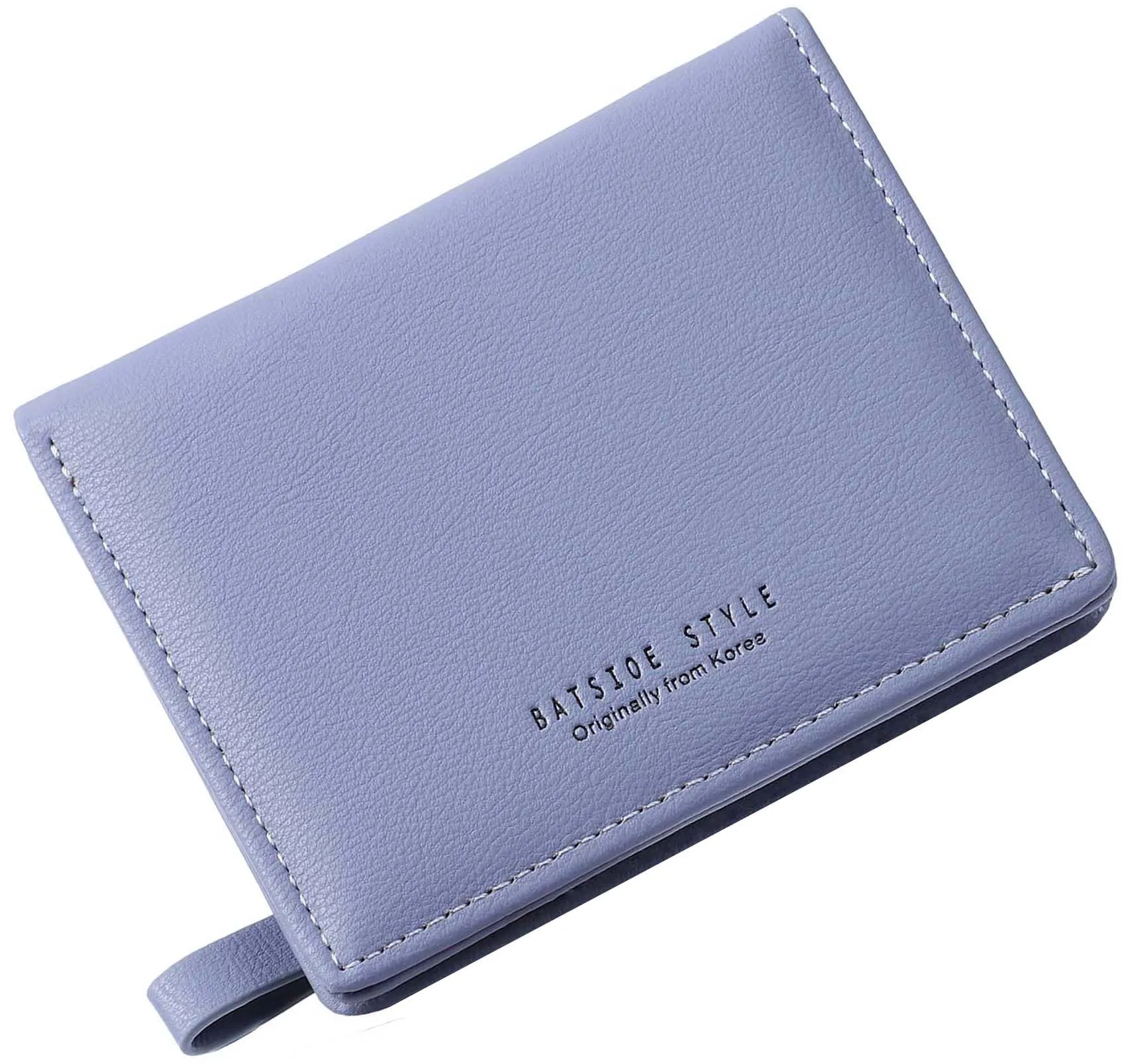 RRANCharltu Portafoglio Donna Piccolo in Pelle Slim, Blu - immagine 1