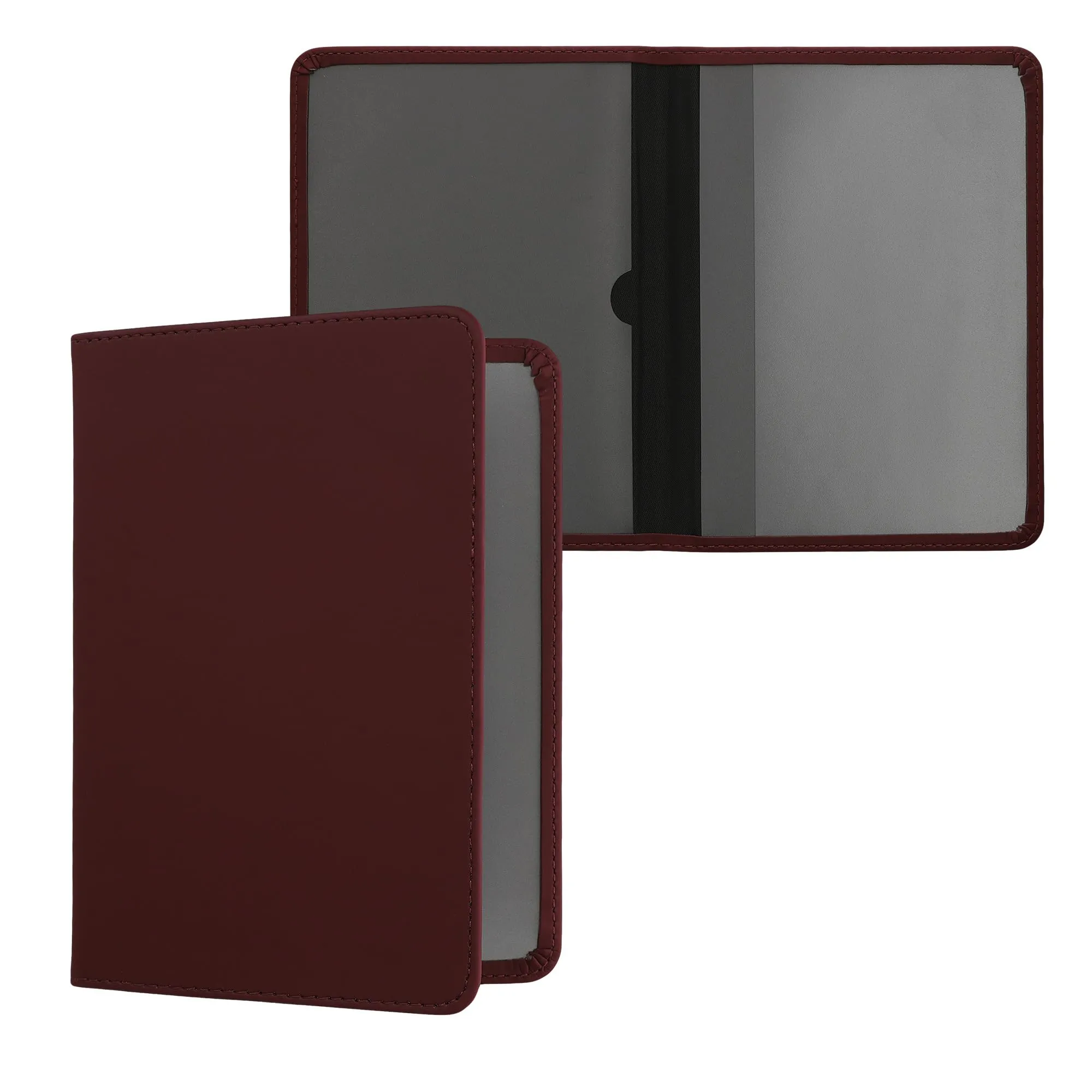 kwmobile Custodia in Pelle Nabuk per Libretto di Circolazione e Patente, Colore Mora - immagine 1
