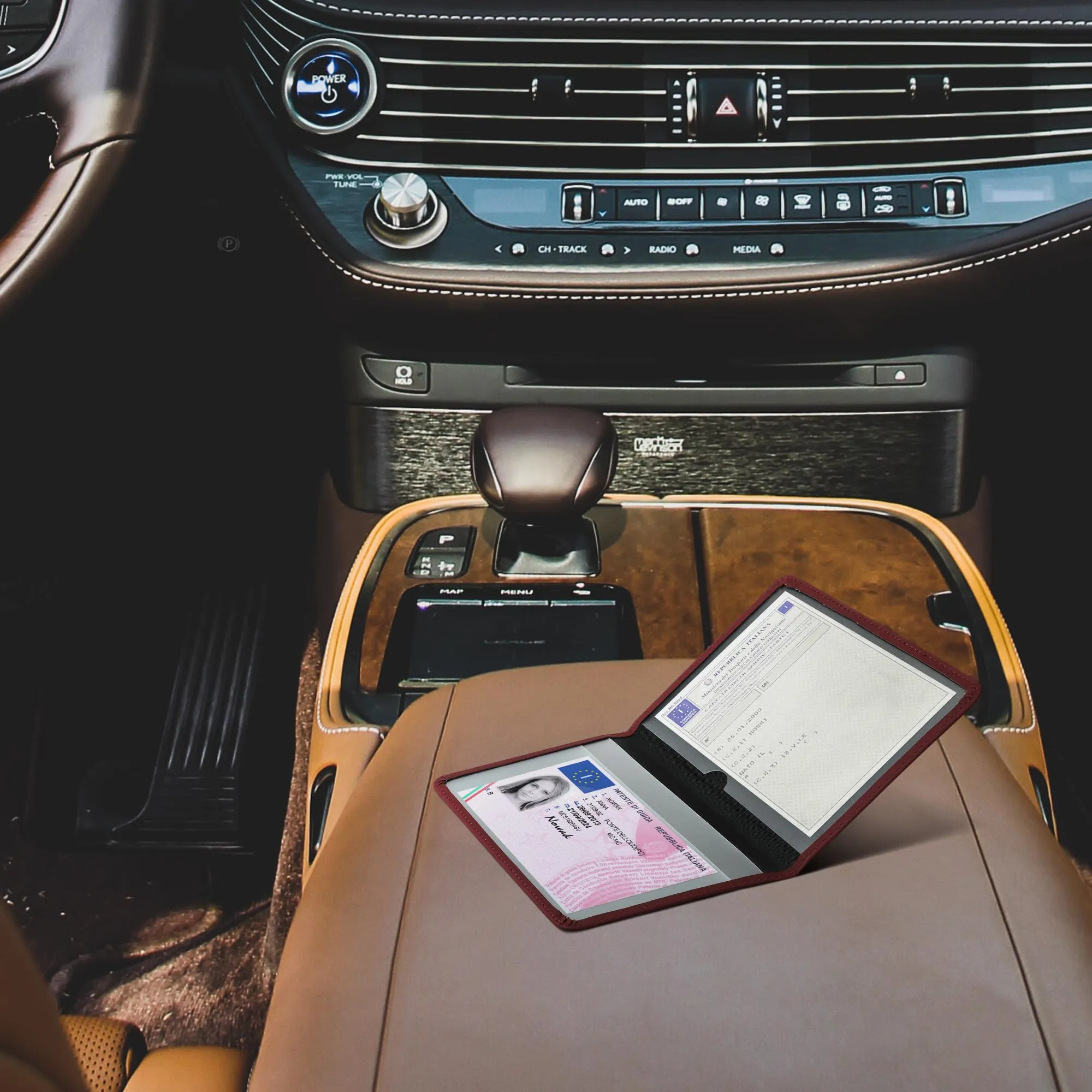 kwmobile Custodia in Pelle Nabuk per Libretto di Circolazione e Patente, Colore Mora - immagine 5