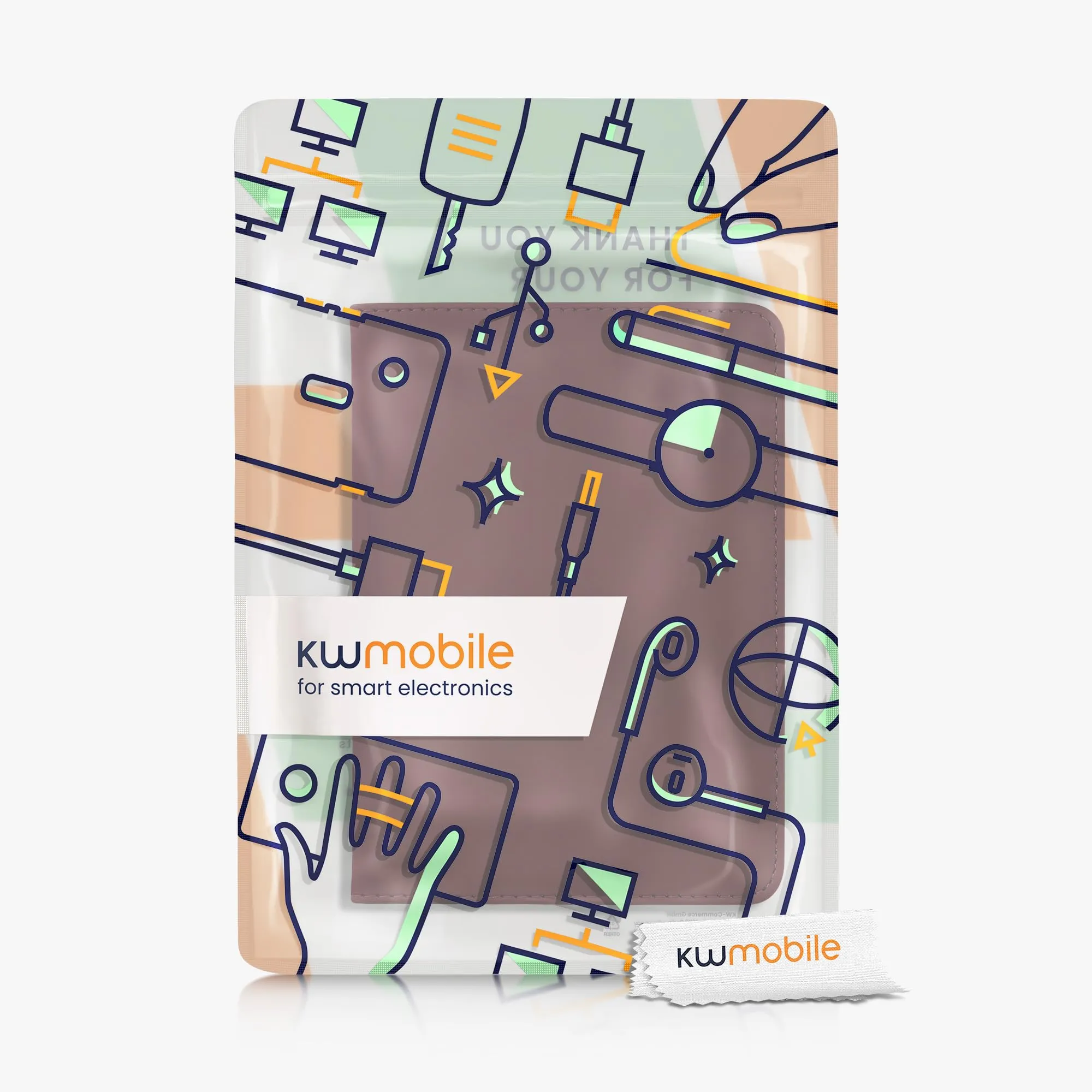 kwmobile Custodia in Pelle Nabuk per Libretto di Circolazione e Patente, Colore Mora - immagine 7