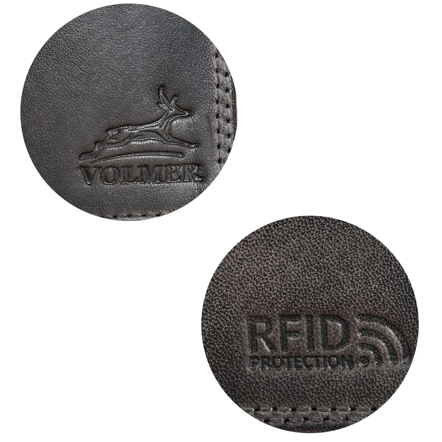 Fa.Volmer Portafoglio in pelle da uomo con protezione RFID, VO11 RFID, Formato Orizzontale, M - immagine 5