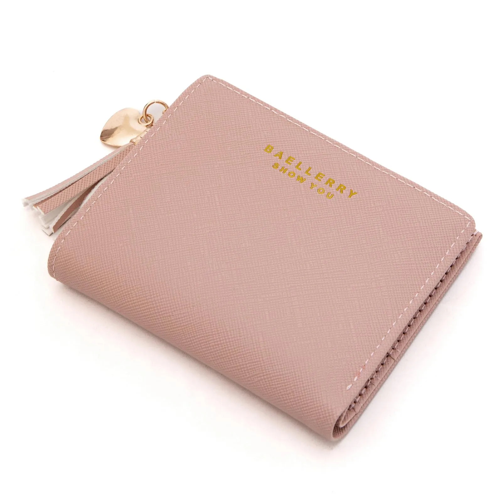 CHAOFANXI Portafoglio Donna in Pelle PU con Cerniera e Chiusura a Scatto, Rosa - immagine 6