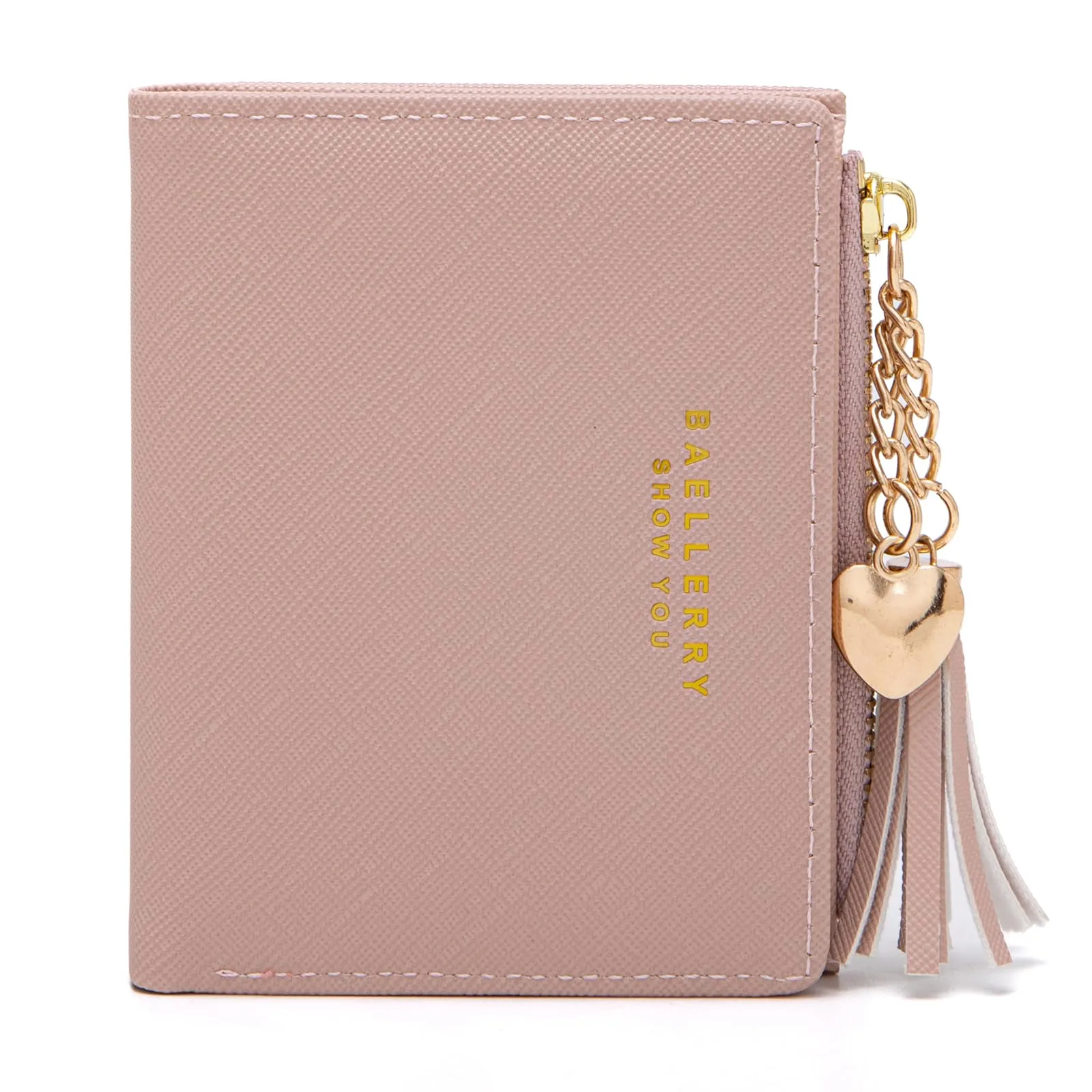 CHAOFANXI Portafoglio Donna in Pelle PU con Cerniera e Chiusura a Scatto, Rosa - immagine 8