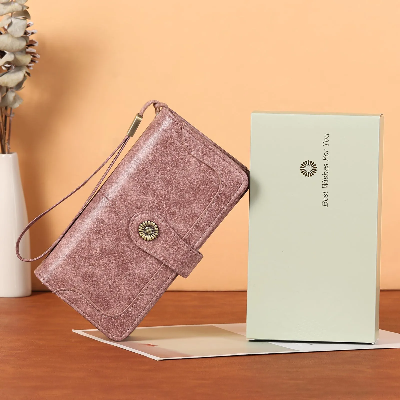 SENDEFN Portafoglio Donna in Vera Pelle con Blocco RFID e 24 Slot per Carte - immagine 6