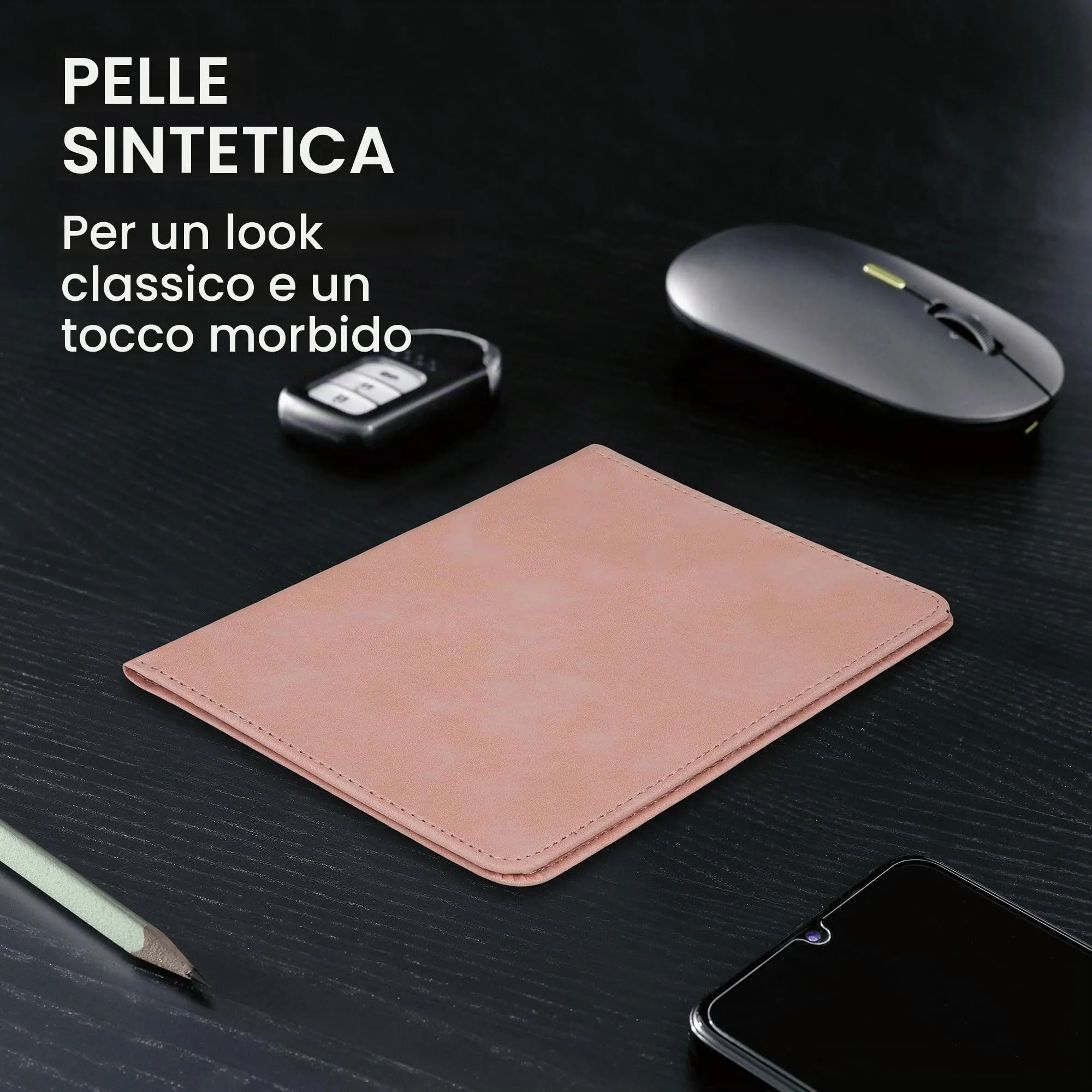 kwmobile Custodia in Pelle Nabuk per Libretto di Circolazione e Patente, Coconut Swirl - immagine 3