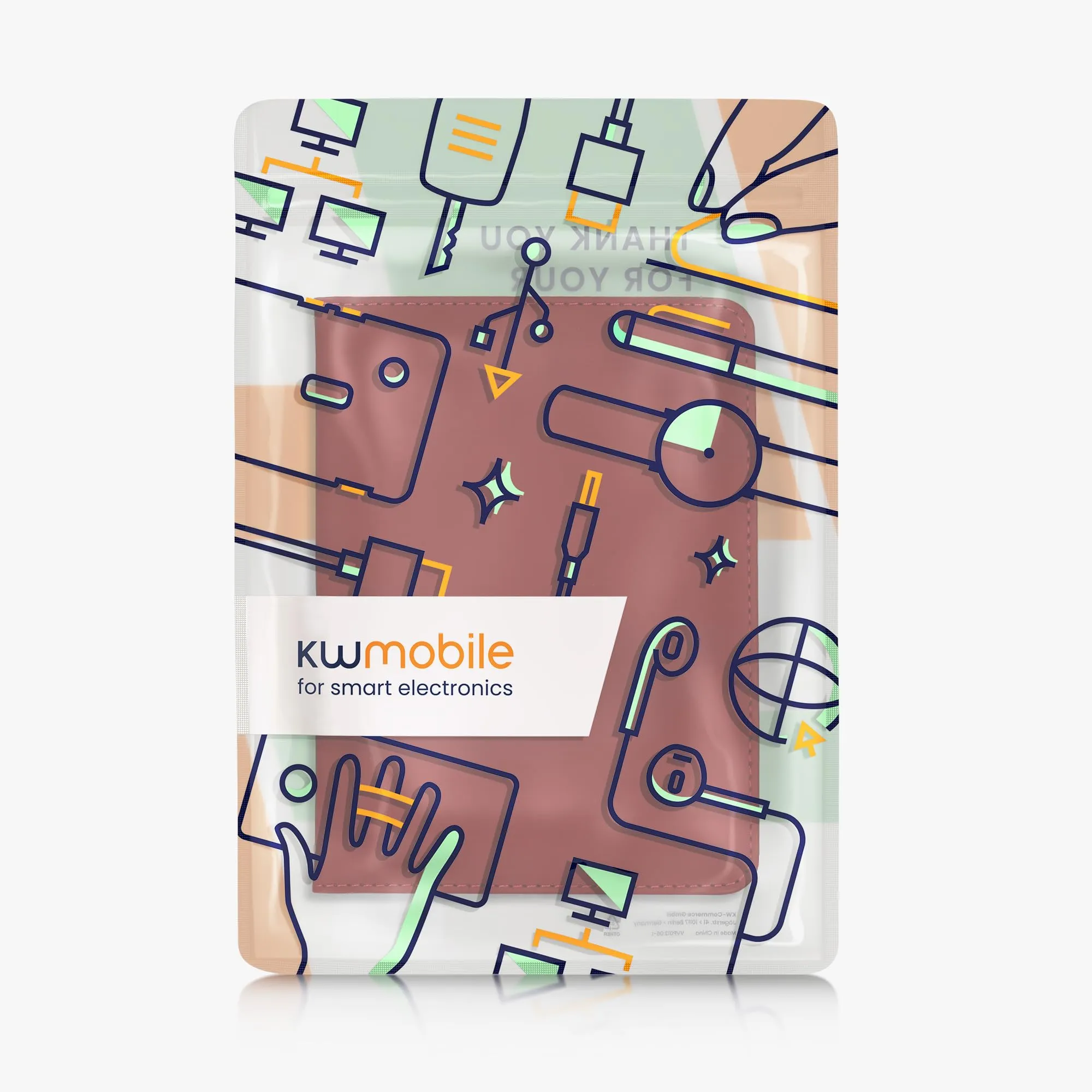 kwmobile Custodia in Pelle Nabuk per Libretto di Circolazione e Patente, Viola Bordeaux - immagine 6