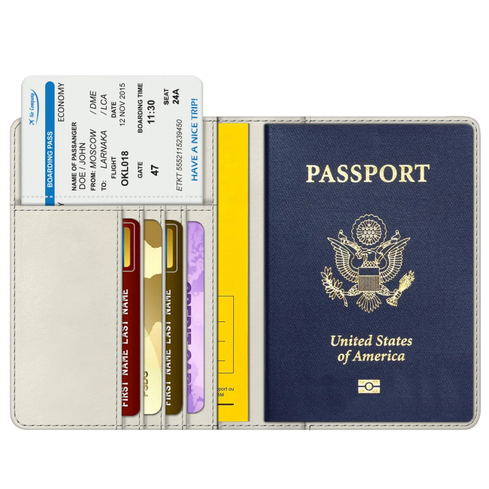 FINTIE Porta Passaporto Portafoglio con Protezione RFID - immagine 2
