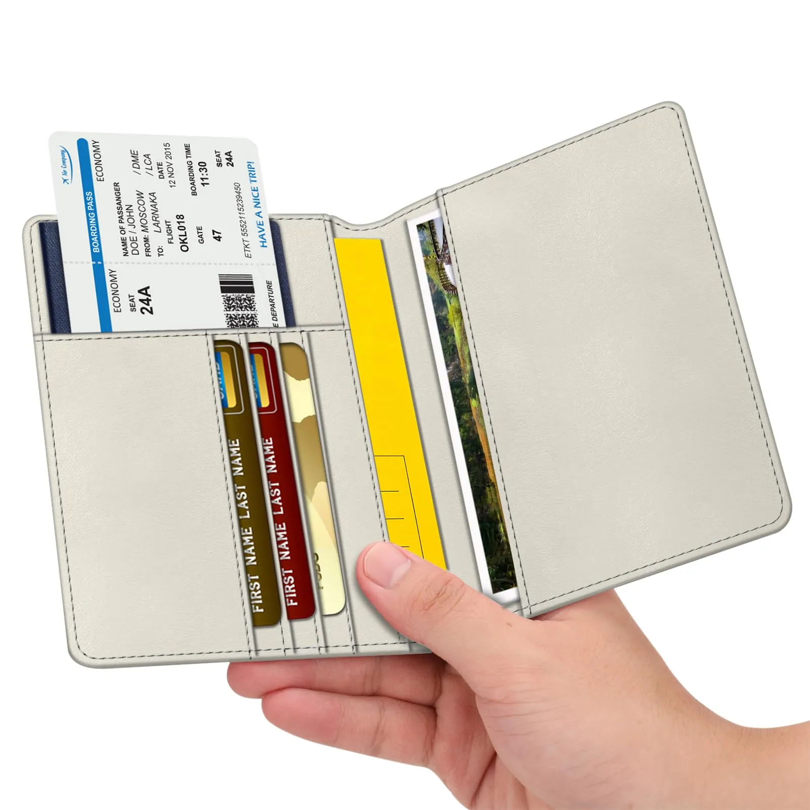 FINTIE Porta Passaporto Portafoglio con Protezione RFID - immagine 3