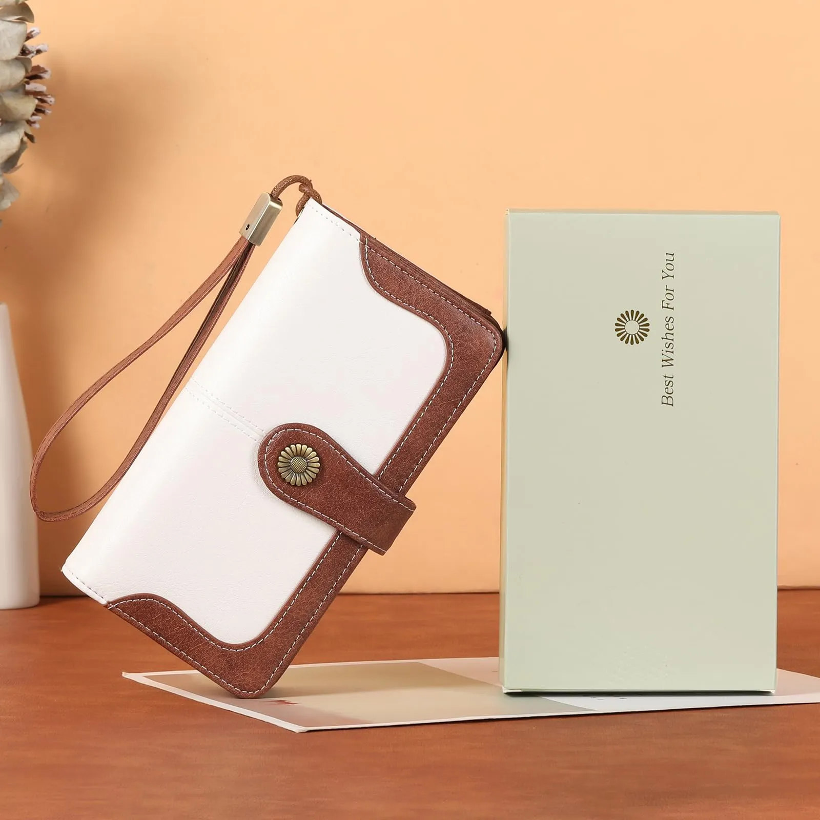 SENDEFN Portafoglio Donna in Pelle con Blocco RFID e Cerniera, 24 Slot per Carte - immagine 6