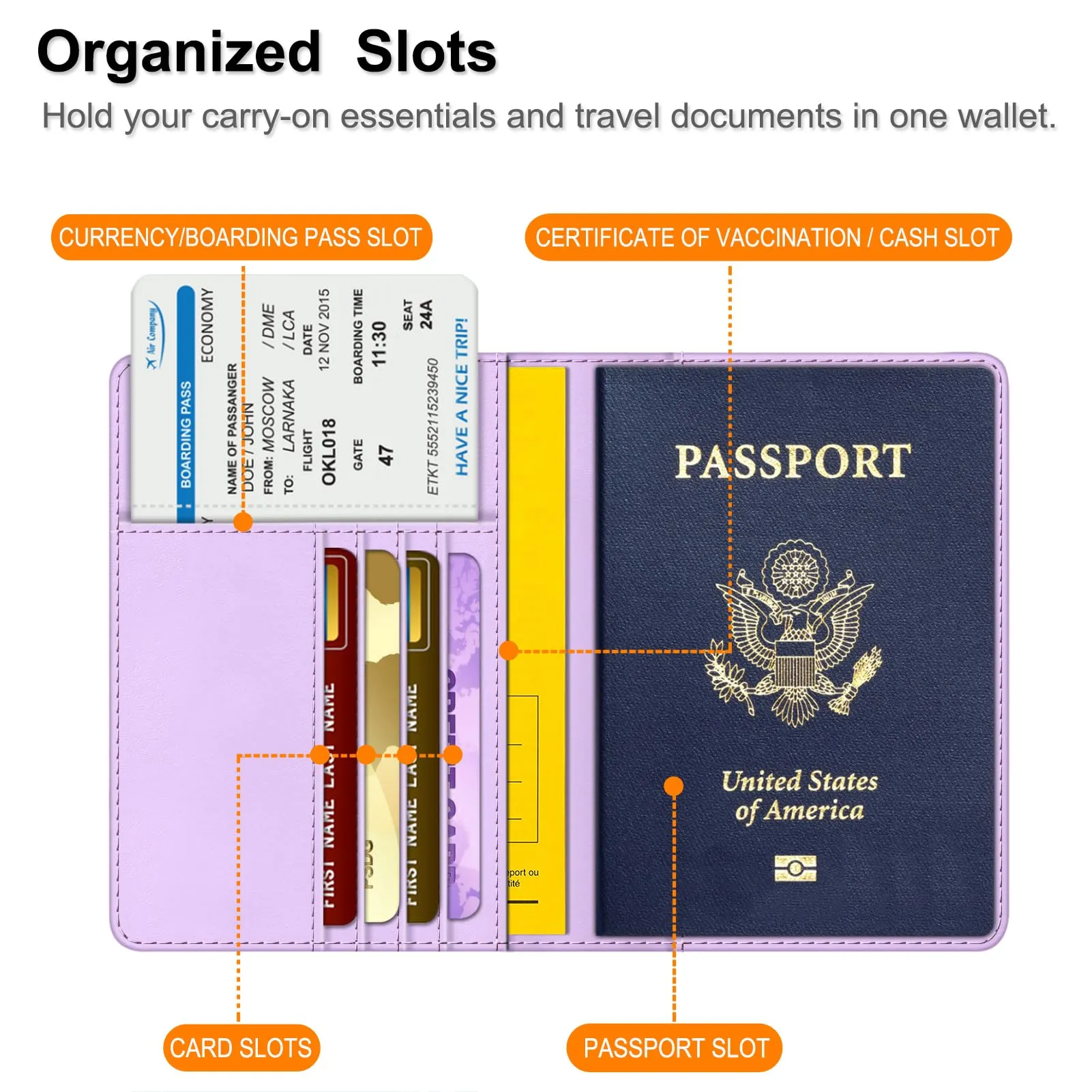 FINTIE Porta Passaporto con Protezione RFID in Pelle Sintetica, Viola Contorta - immagine 4
