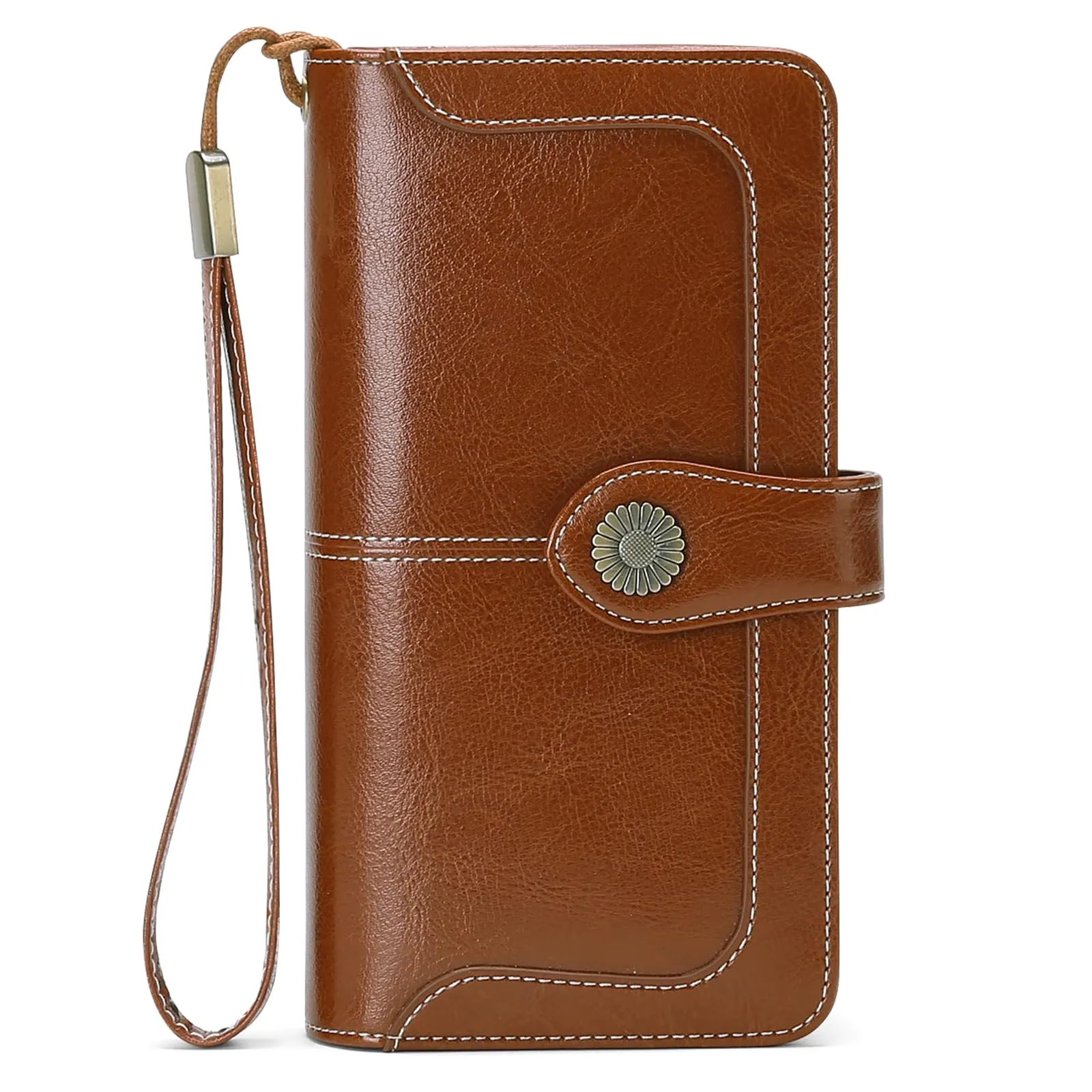 SENDEFN Portafoglio Donna in Pelle con Blocco RFID, Portamonete con Cerniera e 24 Slot per Carte - immagine 2