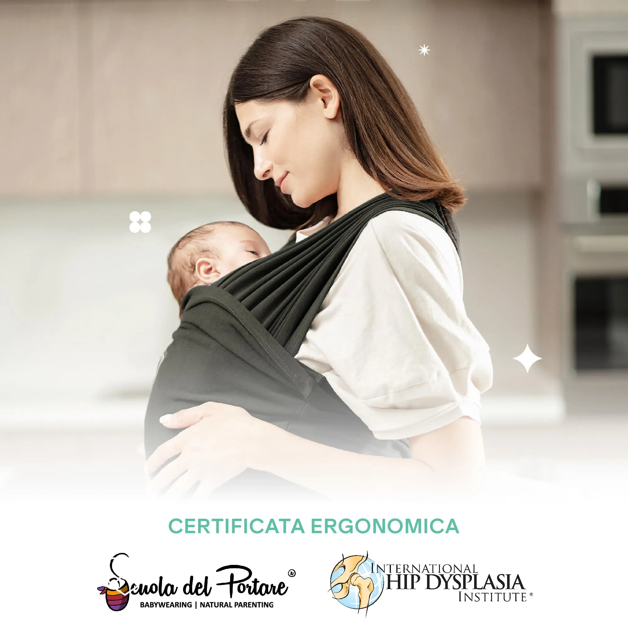 Koala Babycare Cuddle Band 2.0 Fascia neonato in cotone organico fino a 15 kg - immagine 3