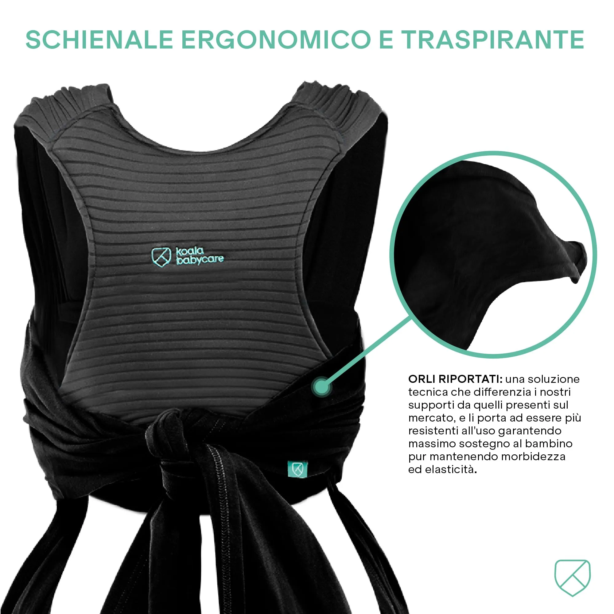 Koala Babycare Cuddle Band 2.0 Fascia neonato in cotone organico fino a 15 kg - immagine 2