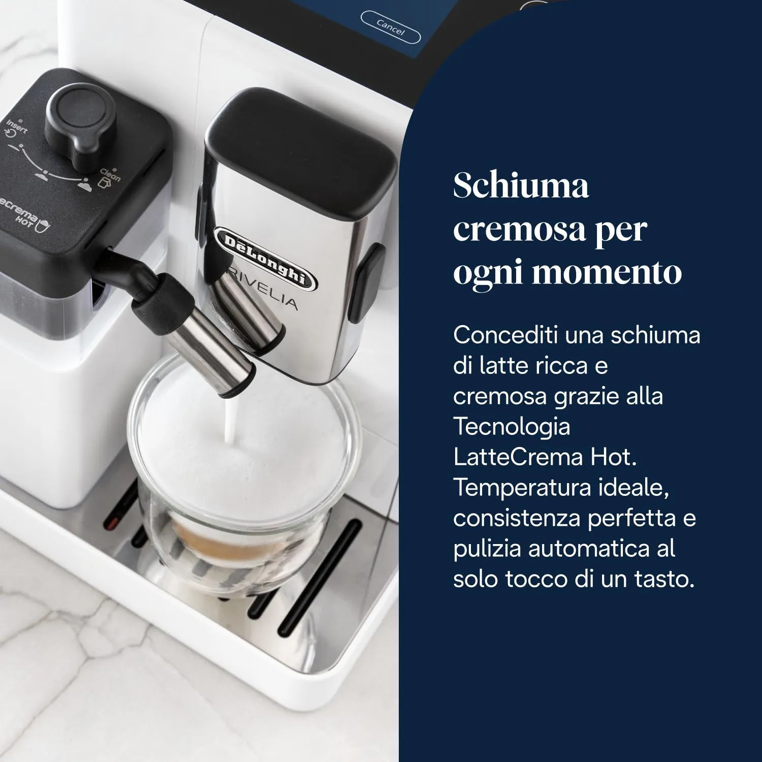 De'Longhi Rivelia Perfetto EXAM440.55.W Macchina da Caffè Automatica, Bianca - immagine 9