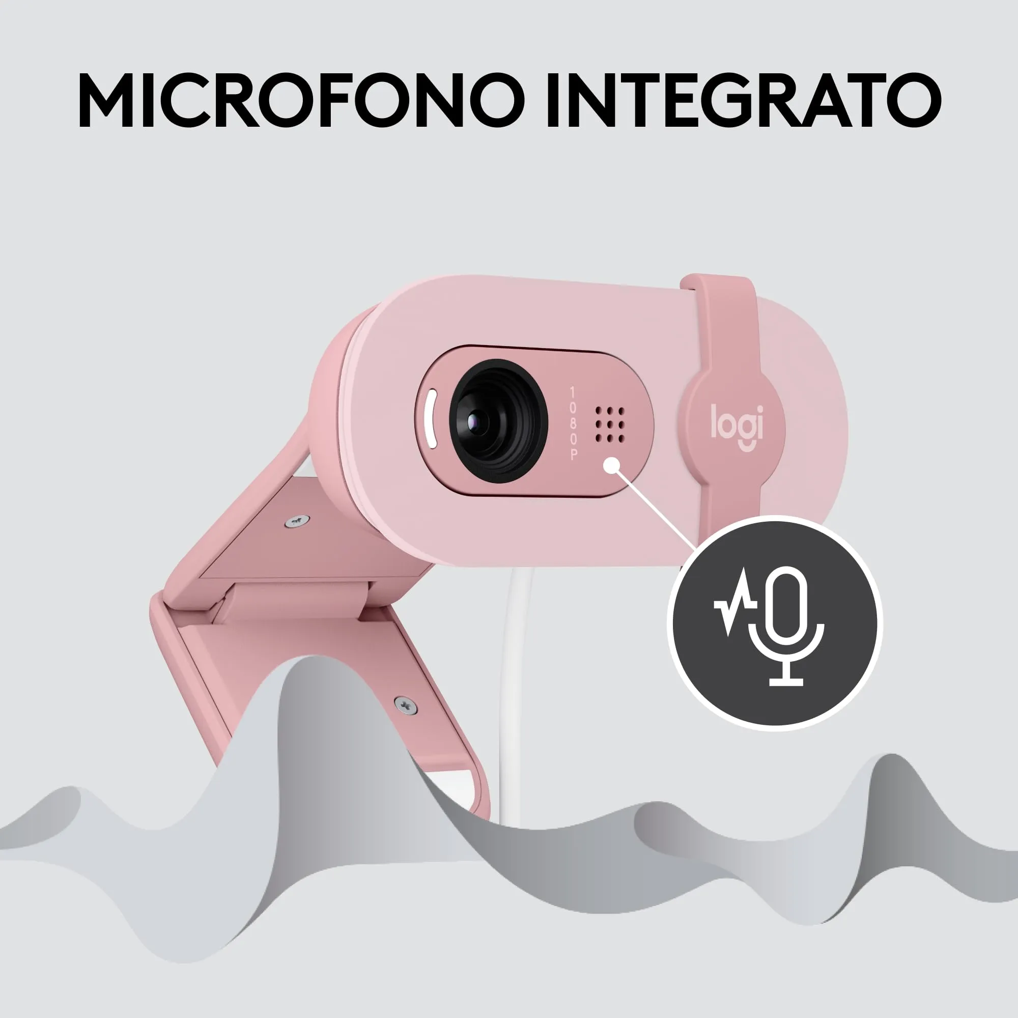 Logitech Brio 100 Full HD Webcam - Rosa - immagine 6
