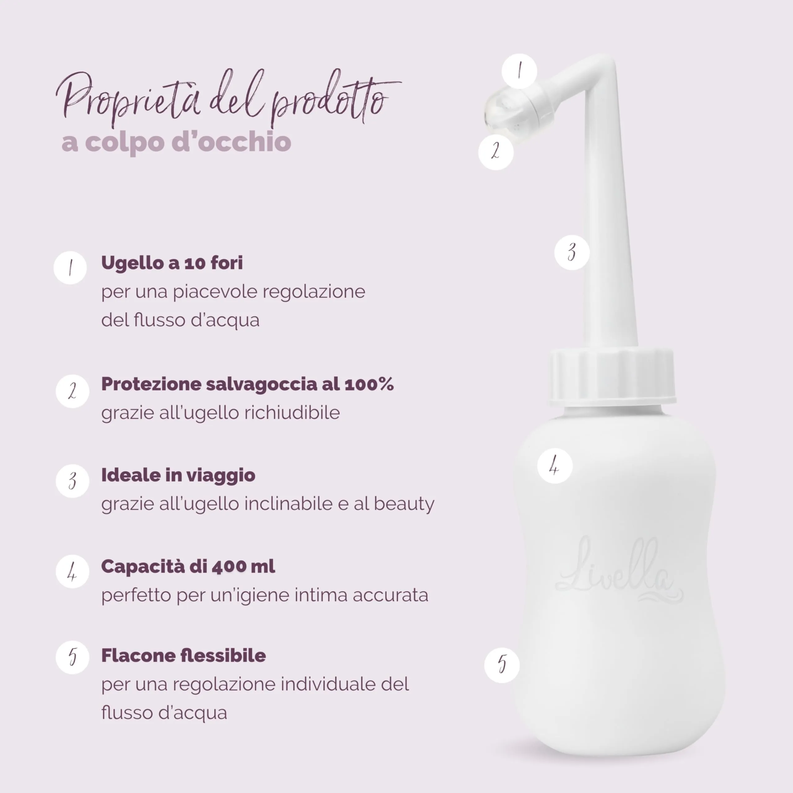 Livella Bidet Portatile Peri Bottle 400ml - immagine 2