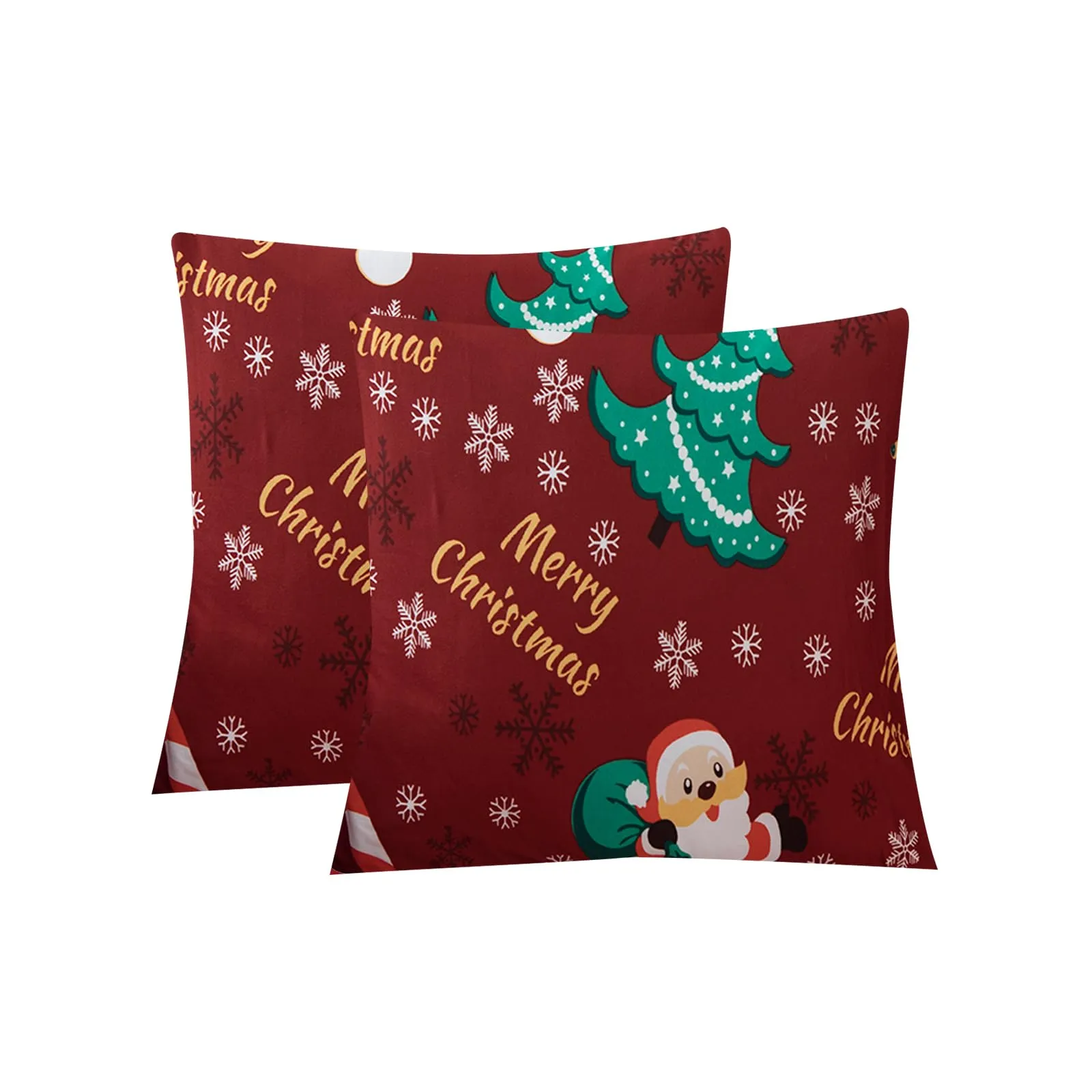 Jaotto Federe per Cuscini Divano Decorativi in Spandex, 45x45cm, Confezione da 2, Xmas Ladro - immagine 1