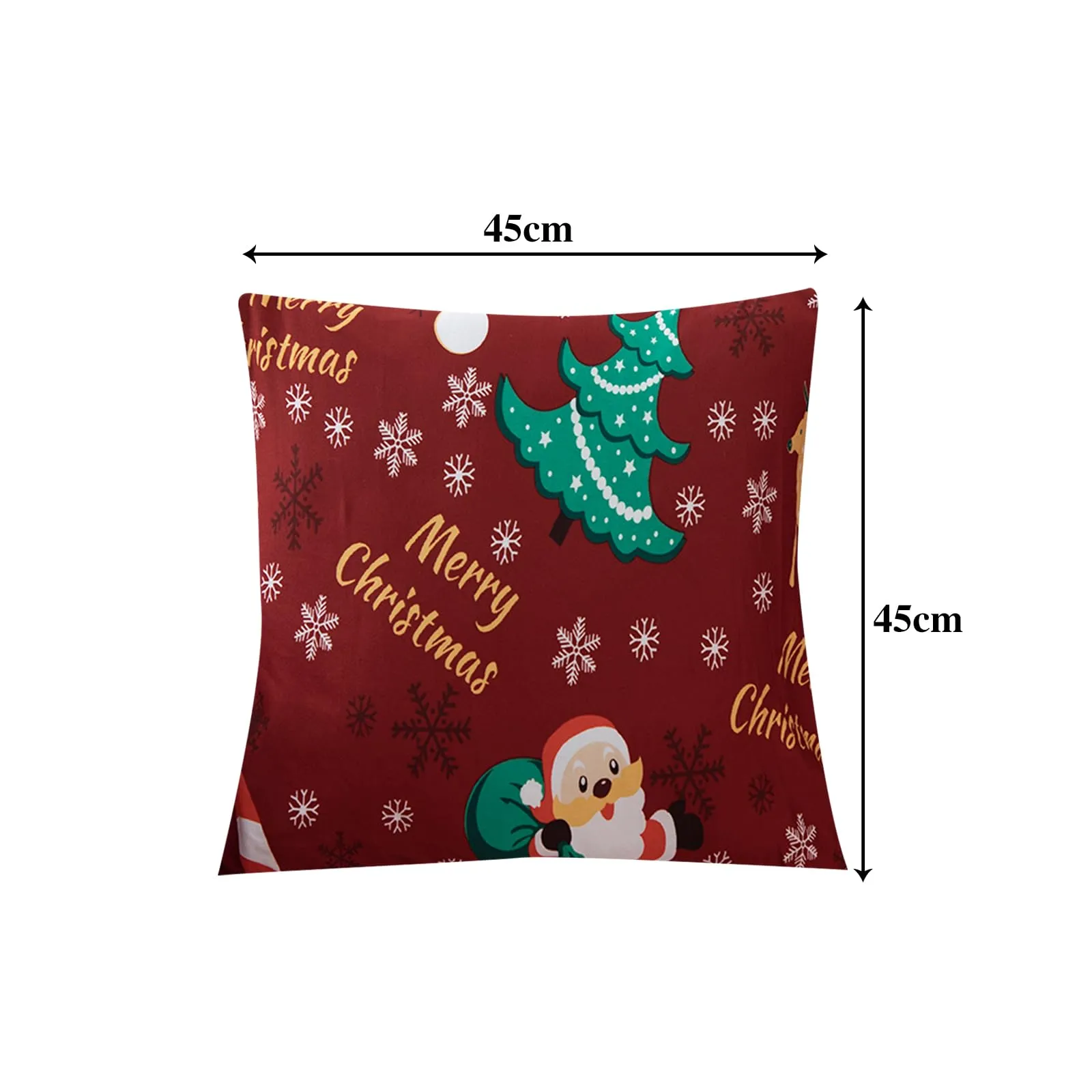 Jaotto Federe per Cuscini Divano Decorativi in Spandex, 45x45cm, Confezione da 2, Xmas Ladro - immagine 2
