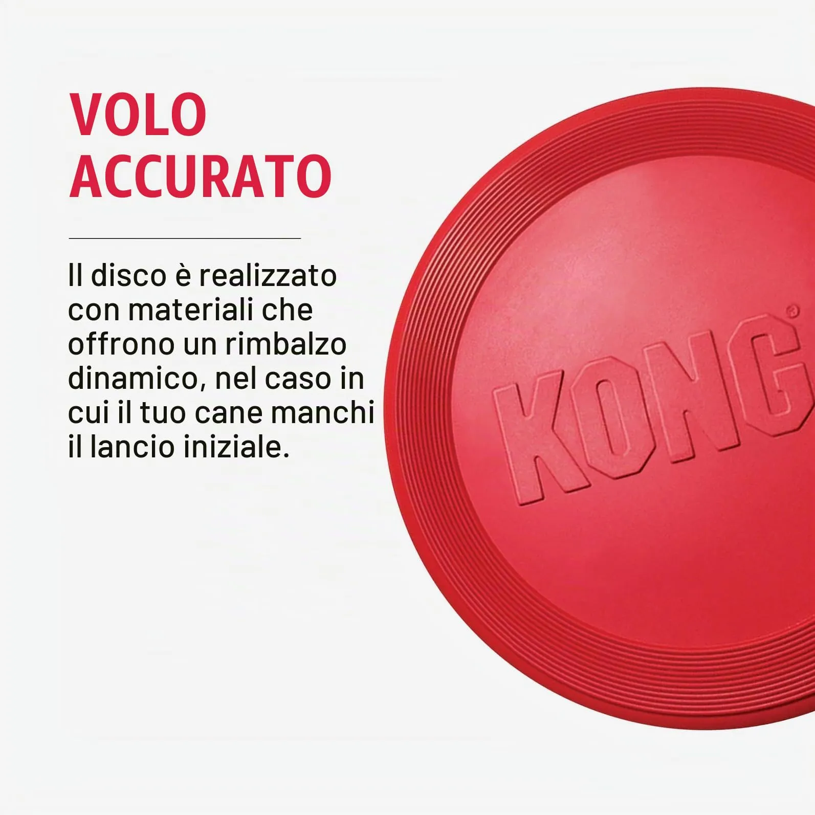 KONG Flyer Disco Volante in Gomma Naturale per Cani, Taglia Media/Grande - immagine 8