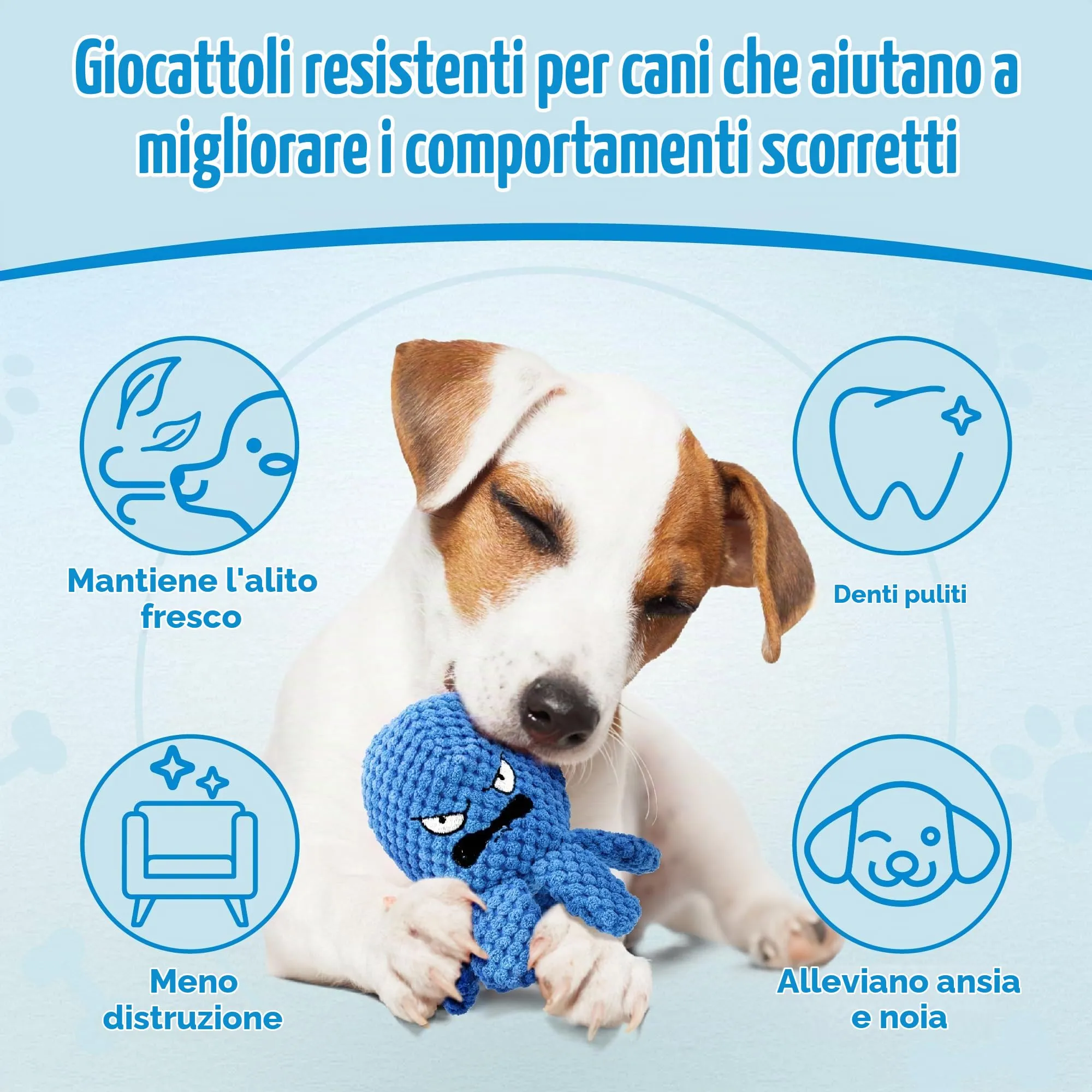 LEGEND SANDY Giocattoli Interattivi per Cani, Set da 4 Pezzi Puzzle Hide and Seek con Polpi in Peluche e Squeaker - immagine 6