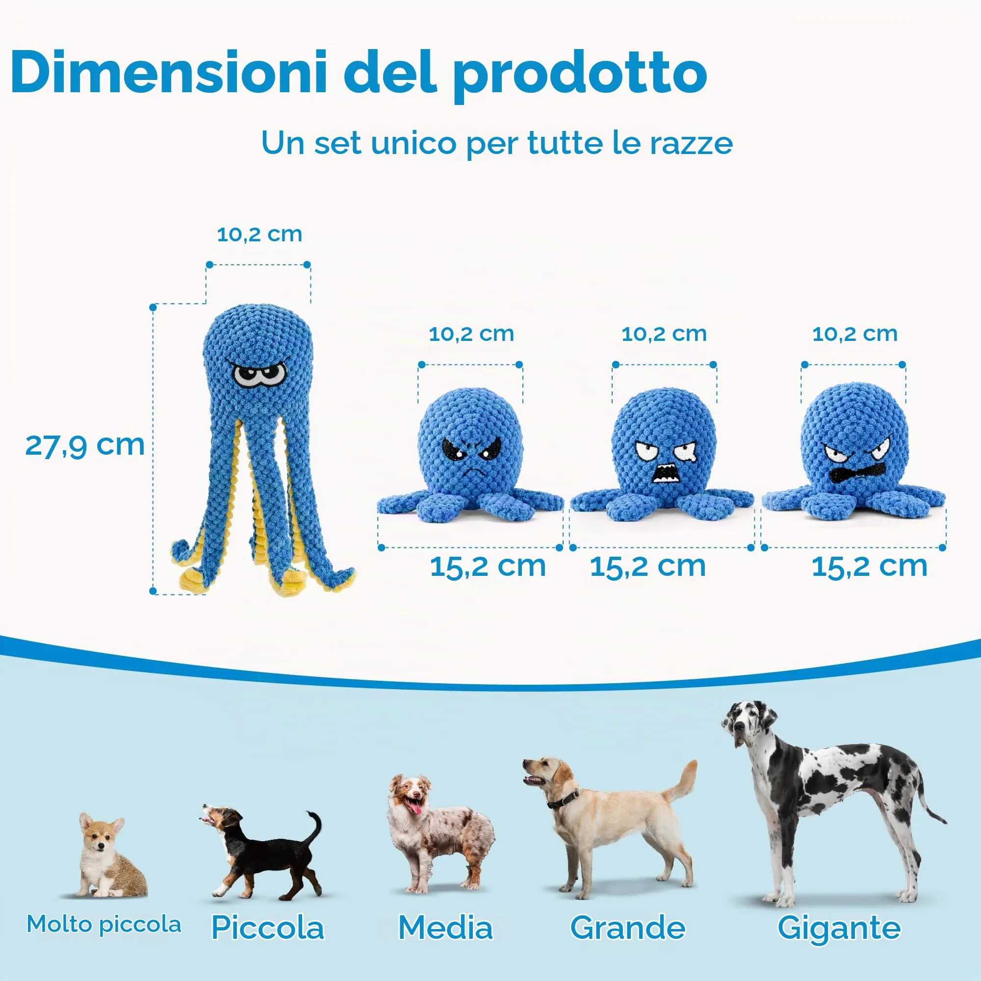 LEGEND SANDY Giocattoli Interattivi per Cani, Set da 4 Pezzi Puzzle Hide and Seek con Polpi in Peluche e Squeaker - immagine 7