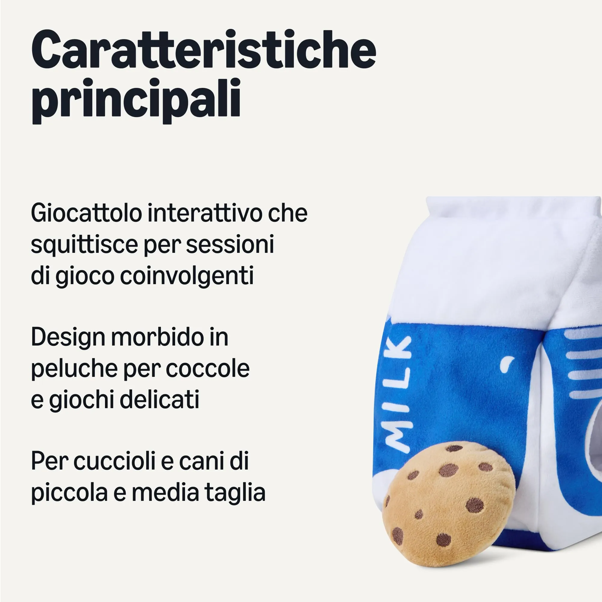 Amazon Basics Giocattoli Sonori per Cani a Forma di Cartone del Latte e Biscotti - immagine 2