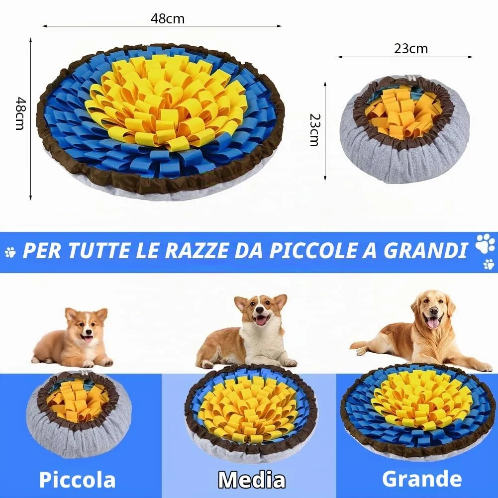 AYESY Tappeto Olfattivo per Cani, 48 cm, Antiscivolo con Coulisse per Allenamento Olfattivo e Slow Feeding - immagine 2