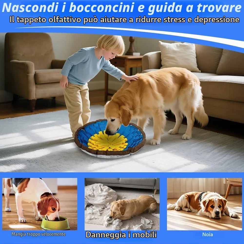 AYESY Tappeto Olfattivo per Cani, 48 cm, Antiscivolo con Coulisse per Allenamento Olfattivo e Slow Feeding - immagine 3