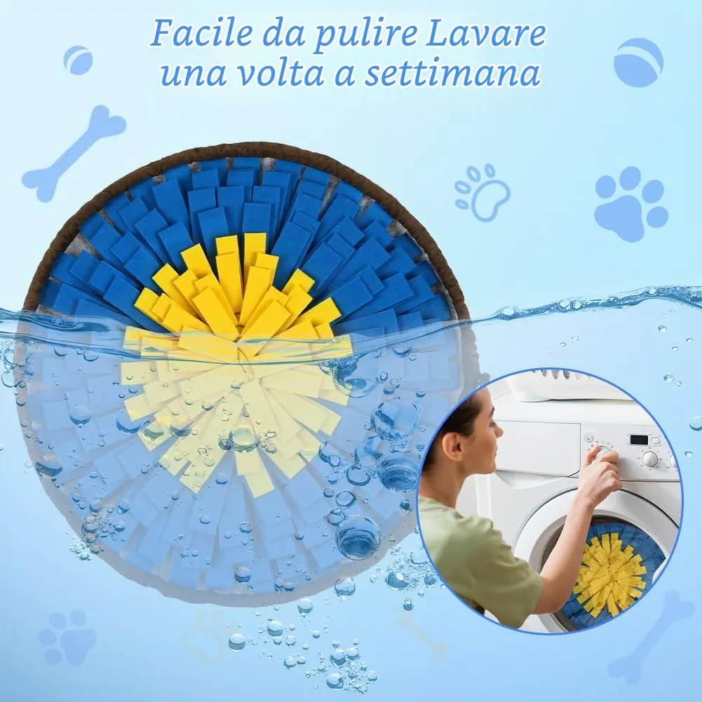 AYESY Tappeto Olfattivo per Cani, 48 cm, Antiscivolo con Coulisse per Allenamento Olfattivo e Slow Feeding - immagine 6