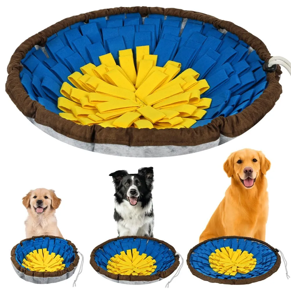 AYESY Tappeto Olfattivo per Cani, 48 cm, Antiscivolo con Coulisse per Allenamento Olfattivo e Slow Feeding - immagine 8