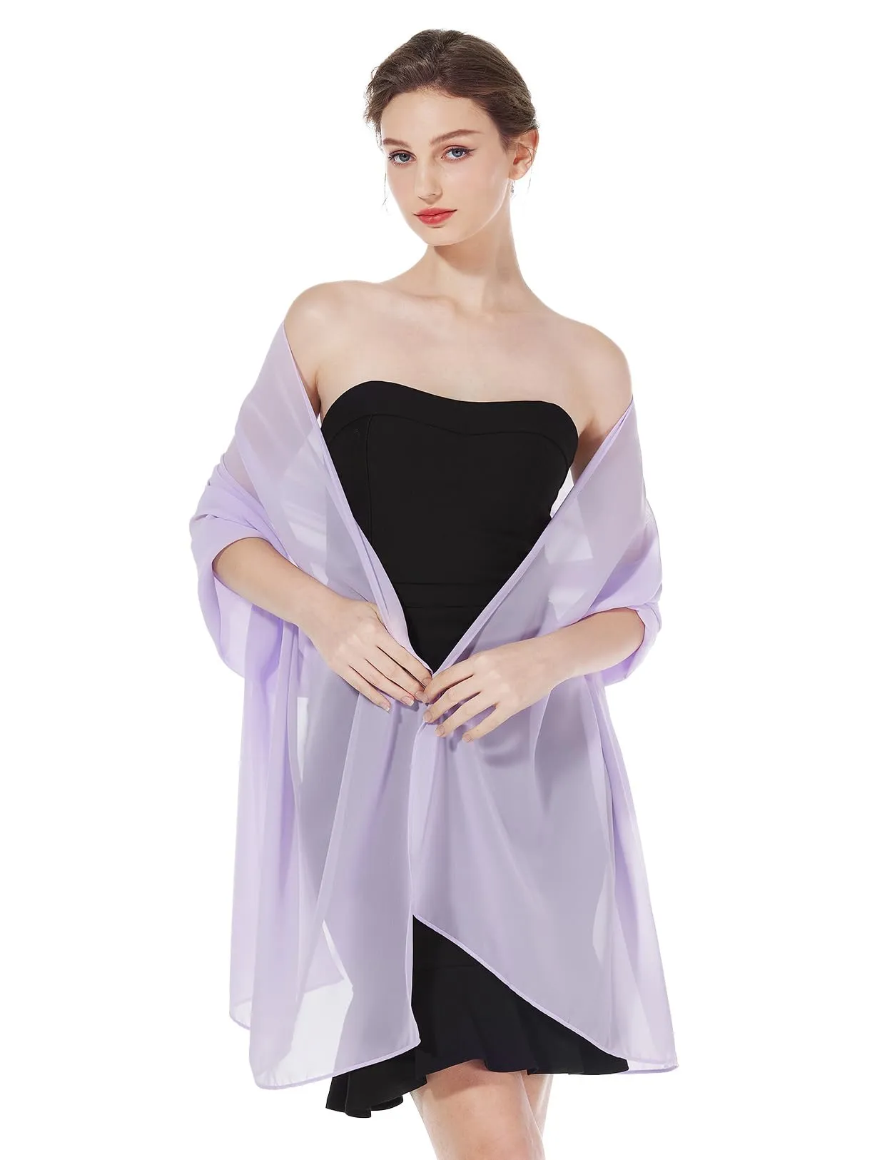 BEAUTELICATE Scialle Stola in Chiffon per Donna, Lilac - Plus Size, Taglia unica - immagine 1