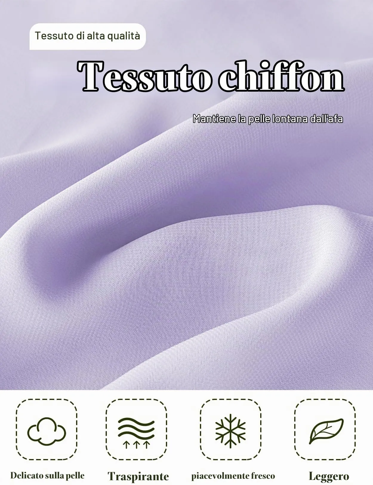 BEAUTELICATE Scialle Stola in Chiffon per Donna, Lilac - Plus Size, Taglia unica - immagine 5