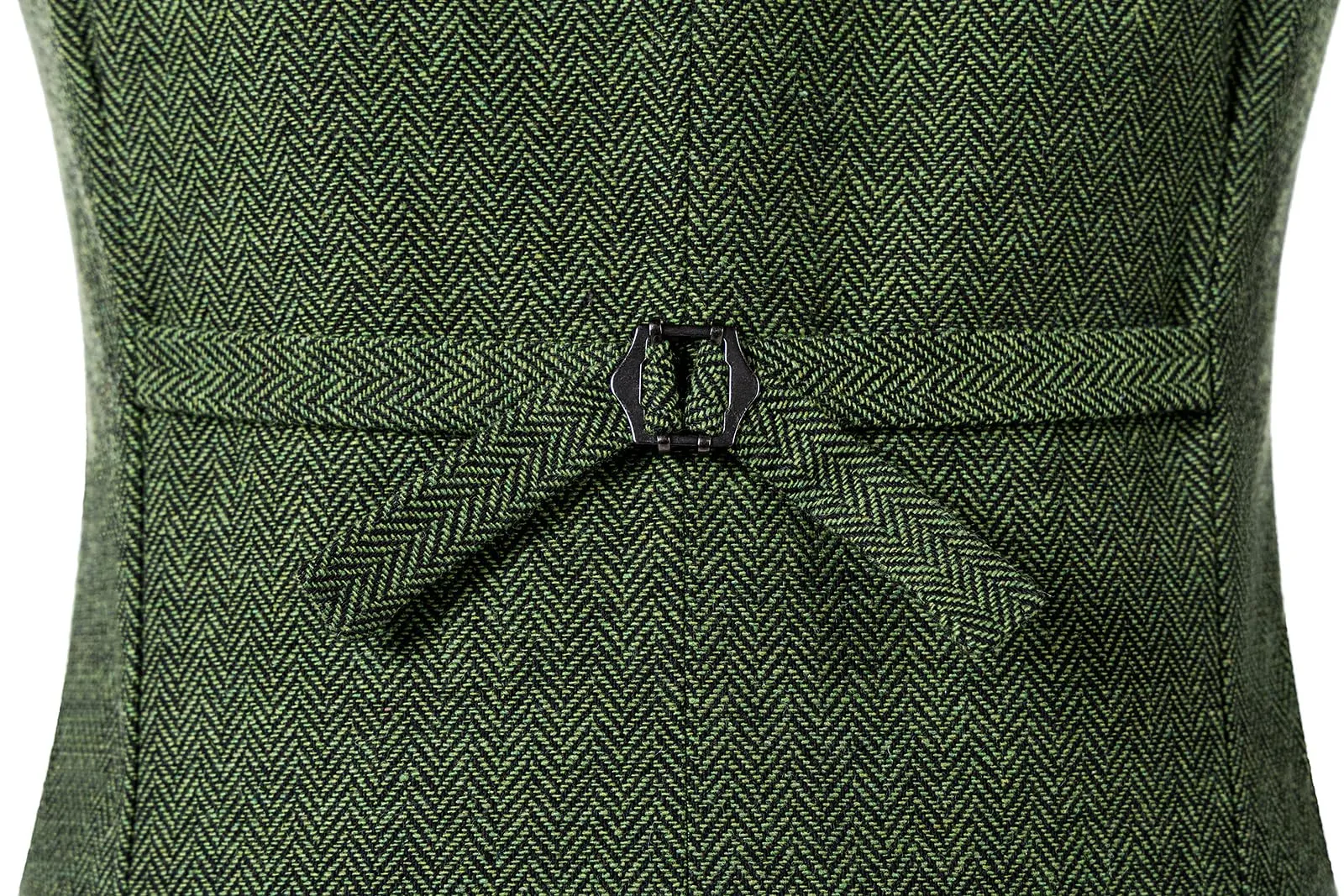 Solovedress Gilet da uomo in lana a righe, vestibilità regolare, verde, XXL - immagine 4