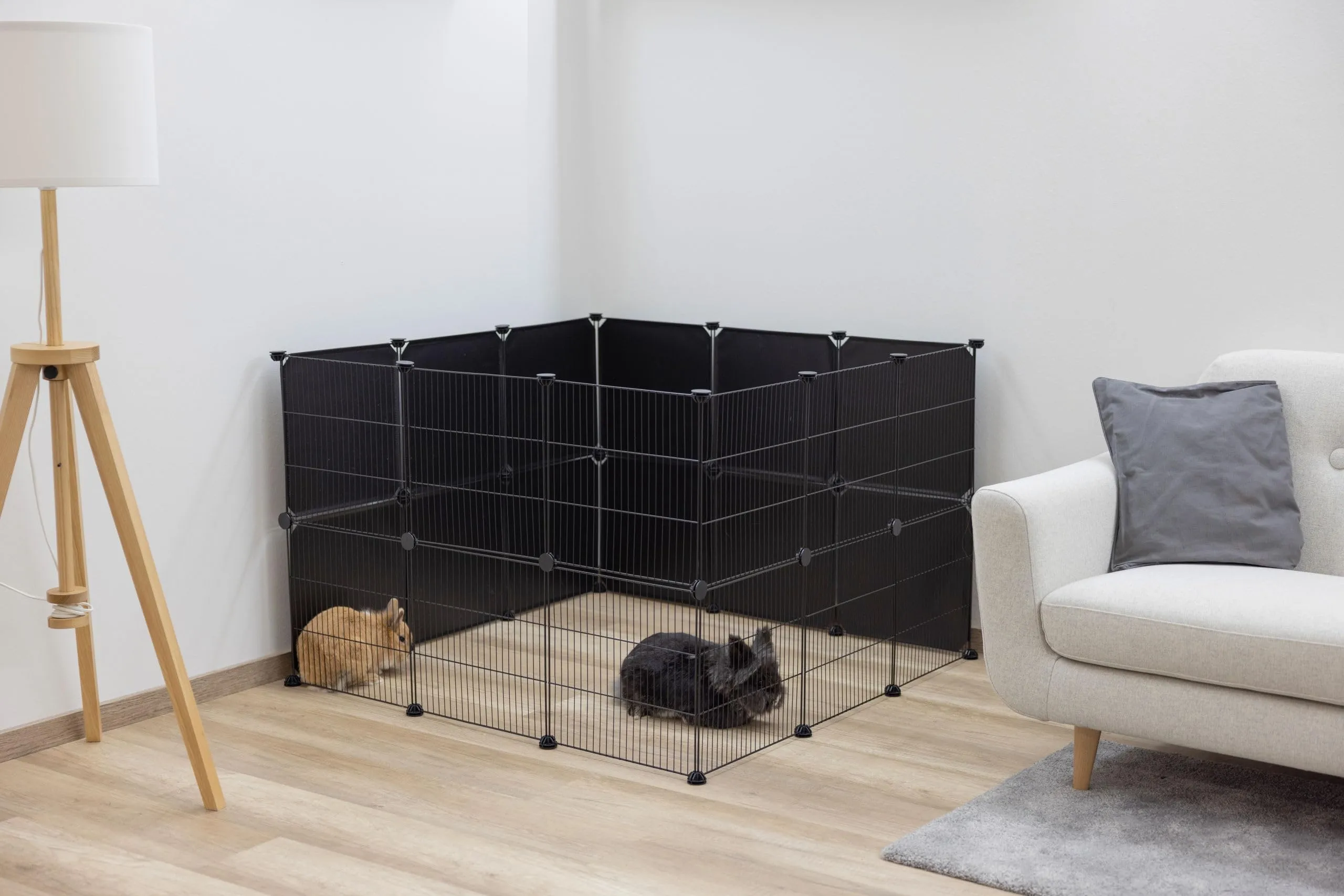 Kerbl Pet Ampliamento per Recinti all'Aperto, 6 Elementi in Rete Metallica 35x35cm, Nero - immagine 8