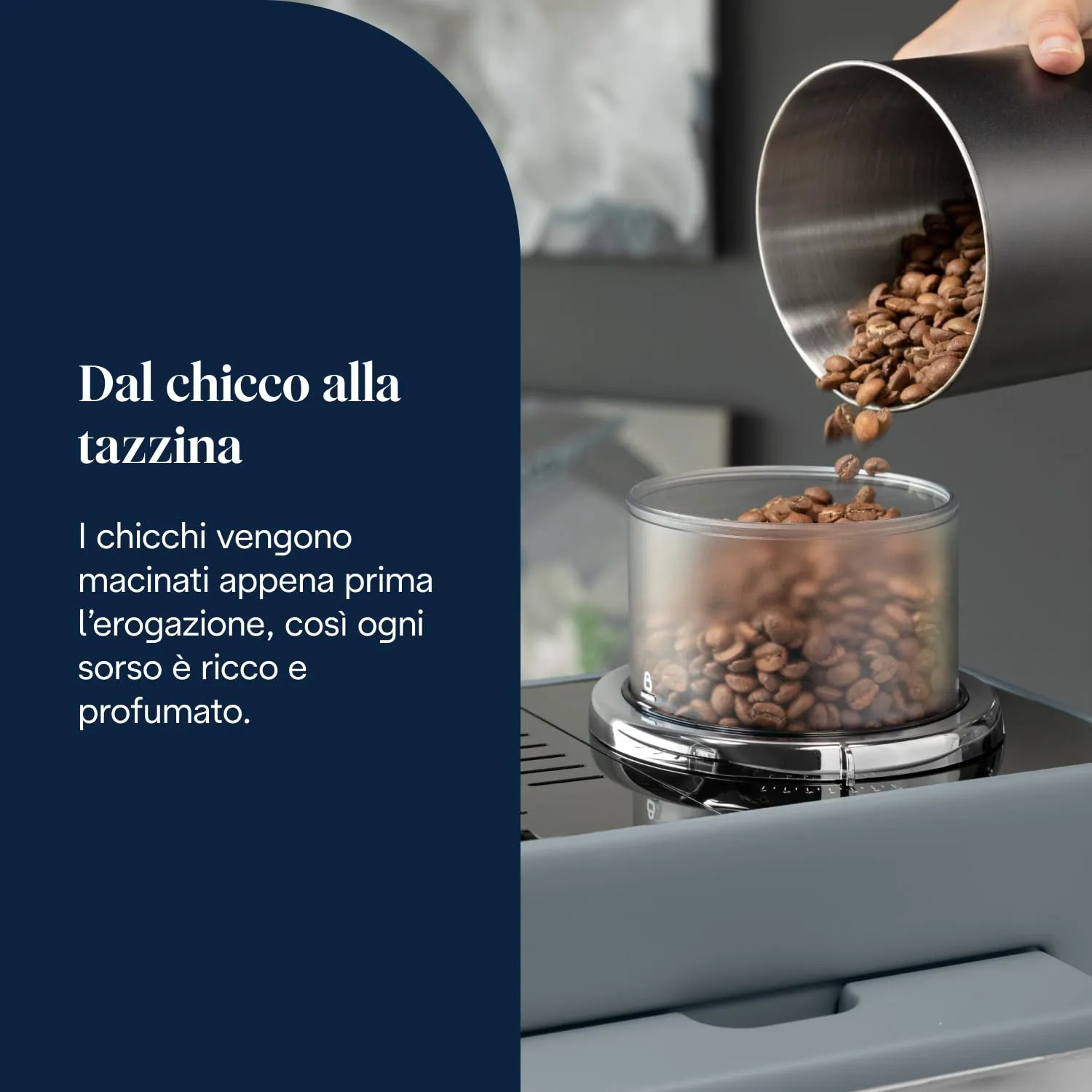 De'Longhi Rivelia Perfetto EXAM440.55.G Macchina da caffè Automatica, Grigio - immagine 3