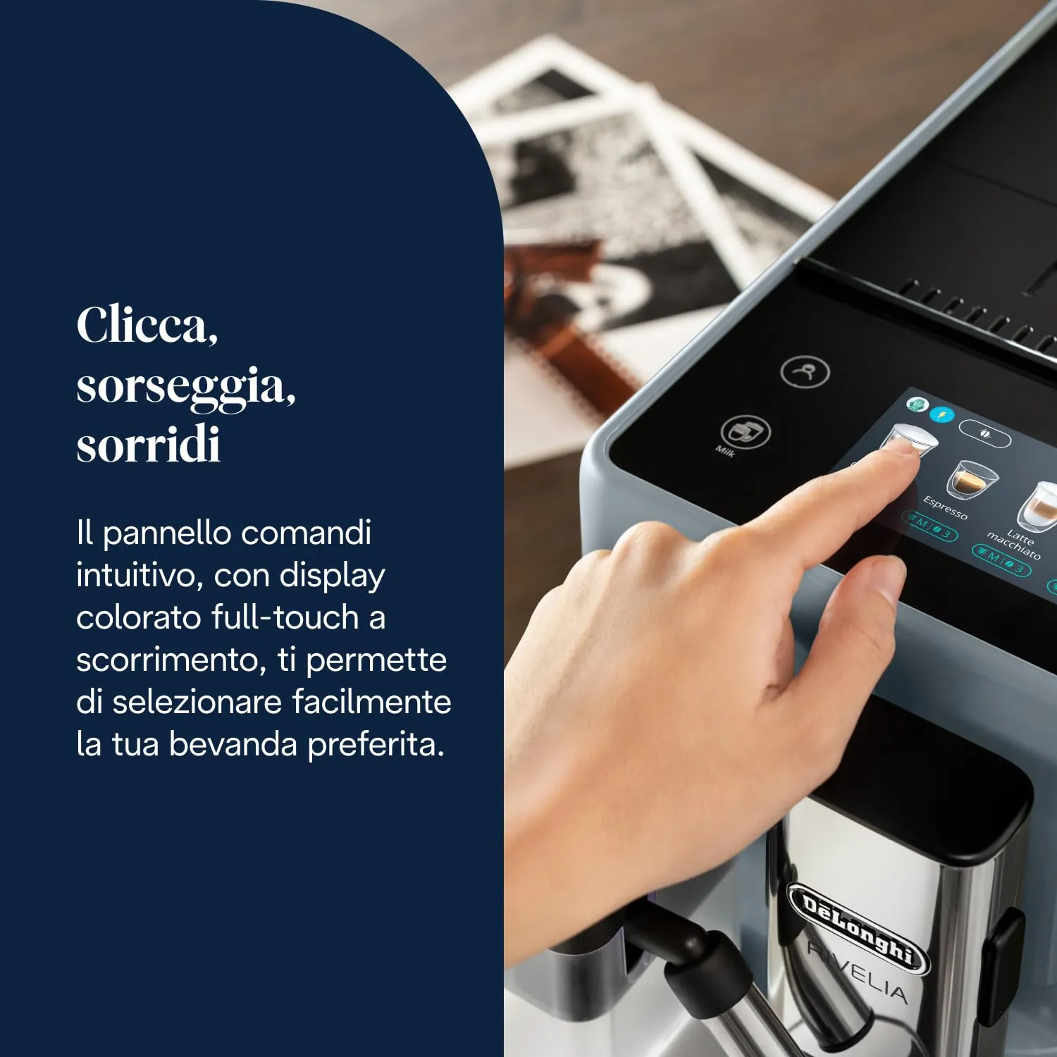 De'Longhi Rivelia Perfetto EXAM440.55.G Macchina da caffè Automatica, Grigio - immagine 6