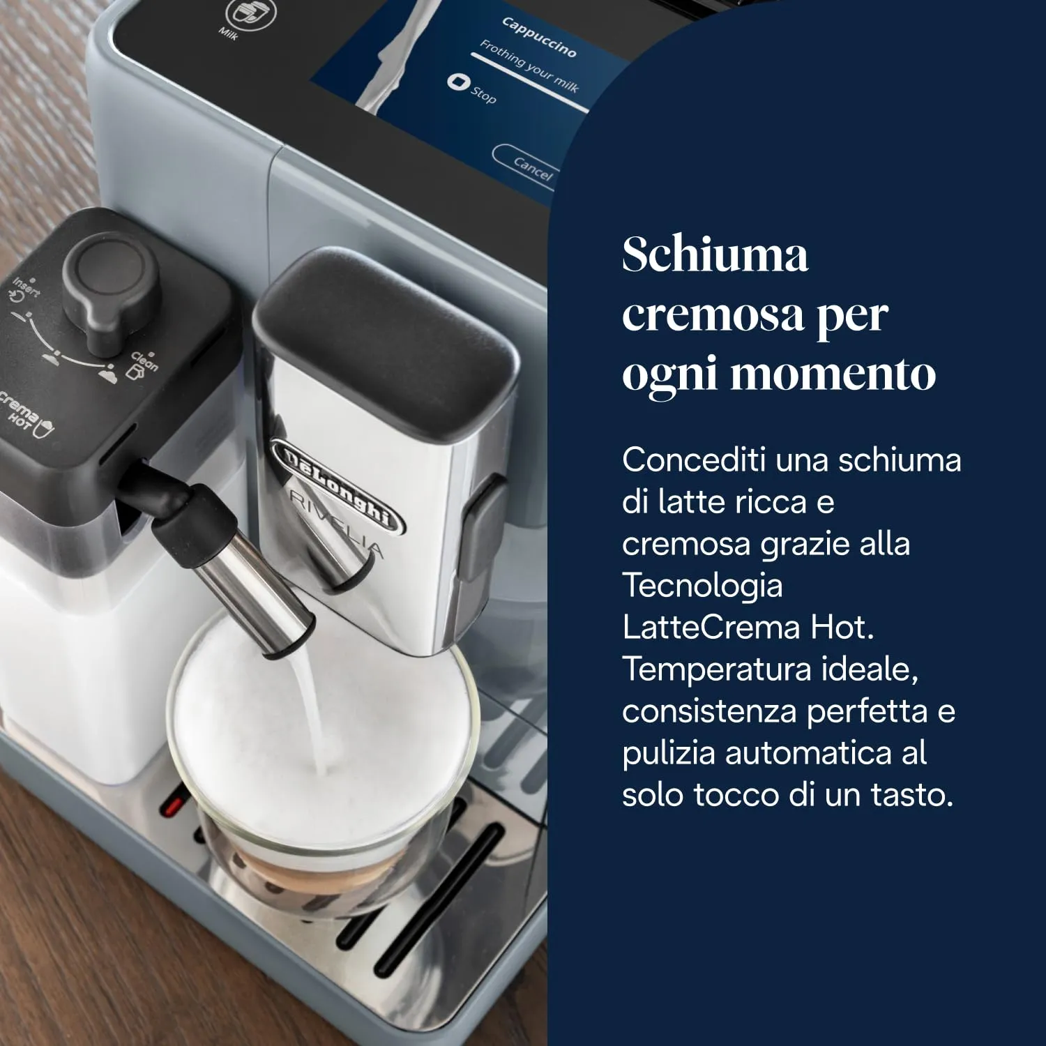 De'Longhi Rivelia Perfetto EXAM440.55.G Macchina da caffè Automatica, Grigio - immagine 7