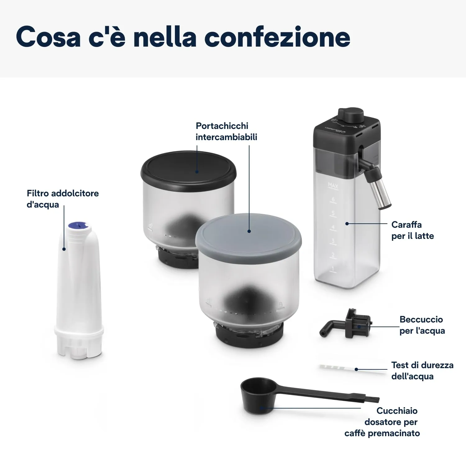 De'Longhi Rivelia Perfetto EXAM440.55.G Macchina da caffè Automatica, Grigio - immagine 10
