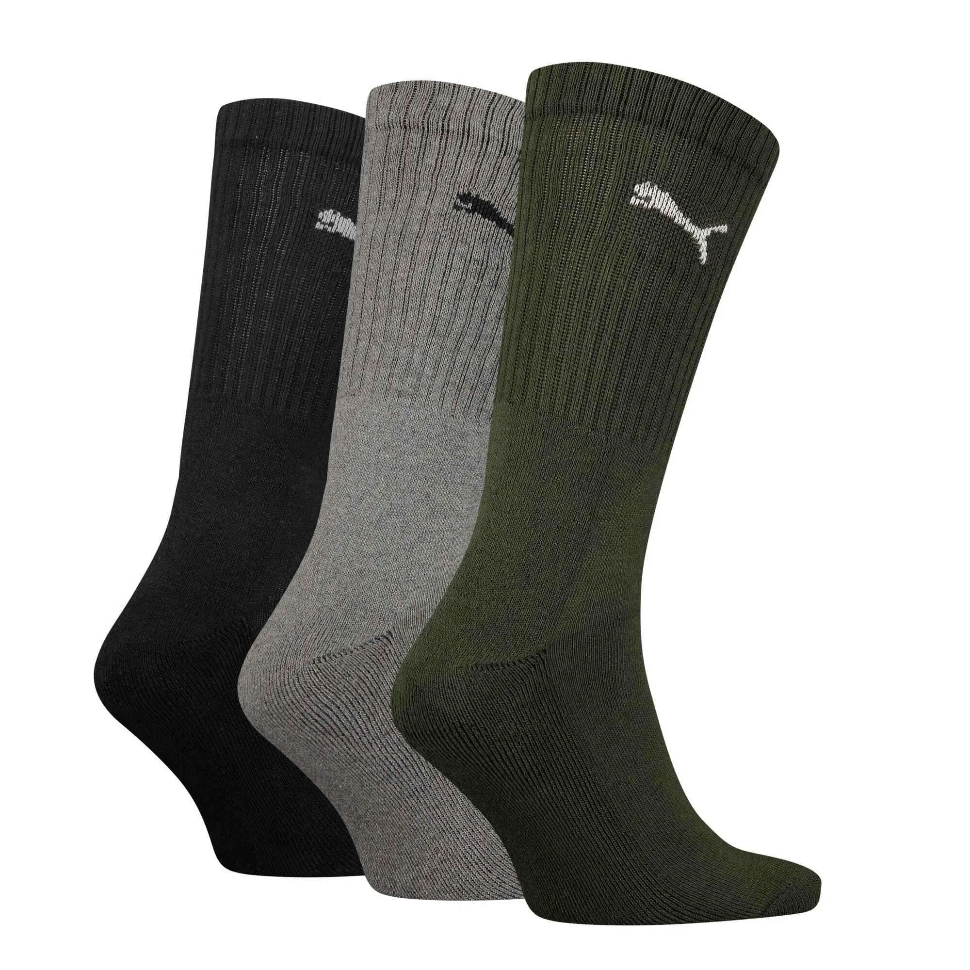 PUMA Crew Socks, Unisex Adult, Green, 35-38 (Pack of 3) - immagine 2