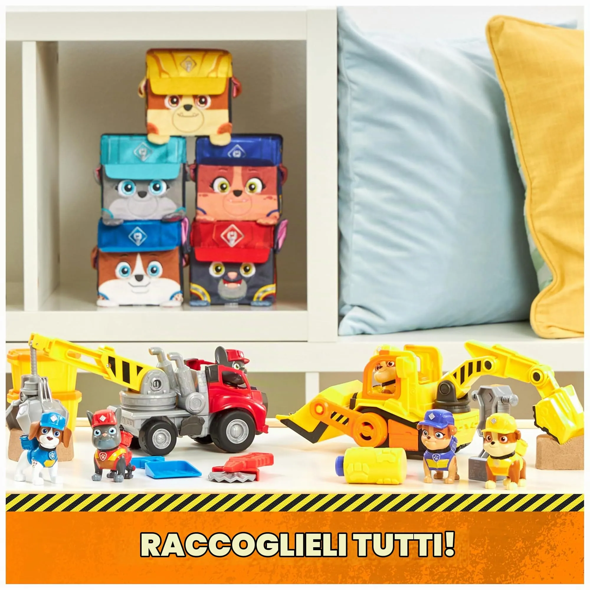 Rubble & Crew Veicolo da Lavoro di Mix Betoniera con Personaggio - immagine 8