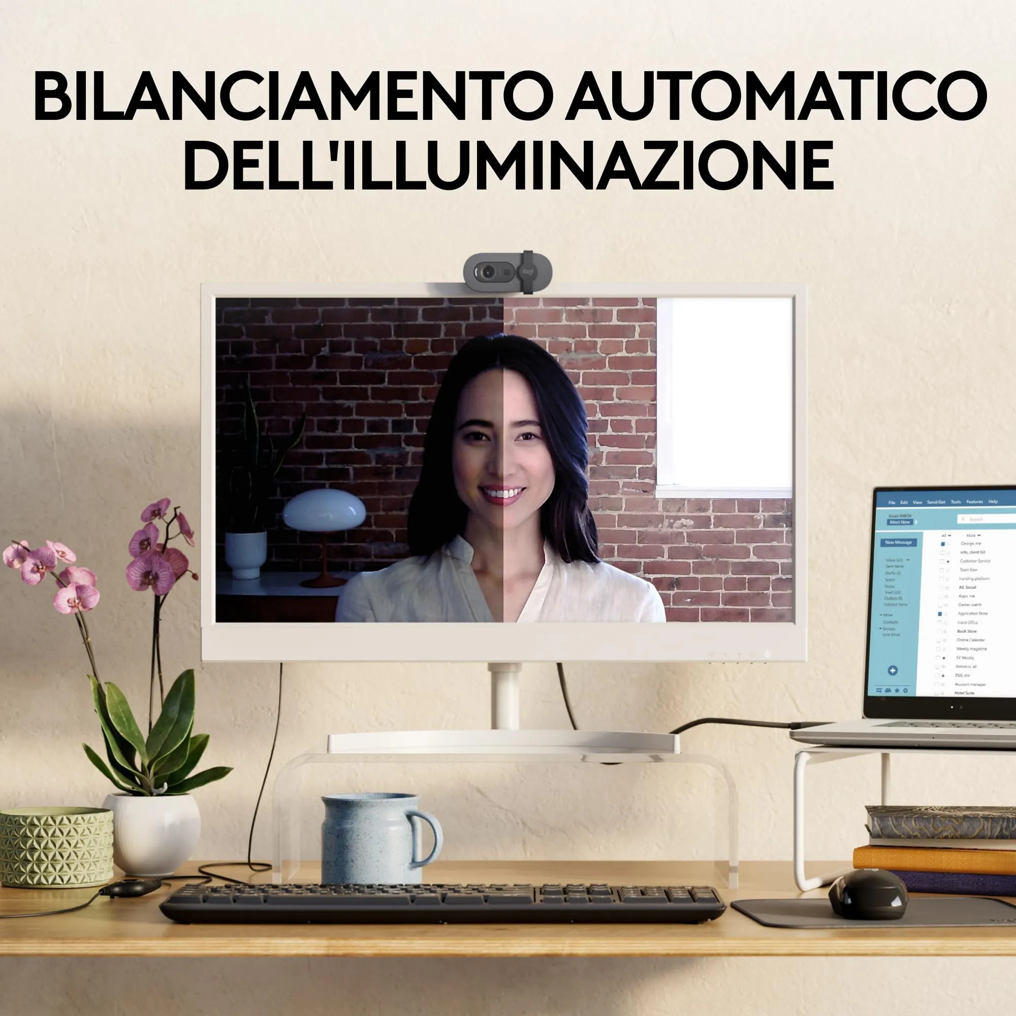 Logitech Brio 100 Full HD Webcam - Grafite - immagine 3