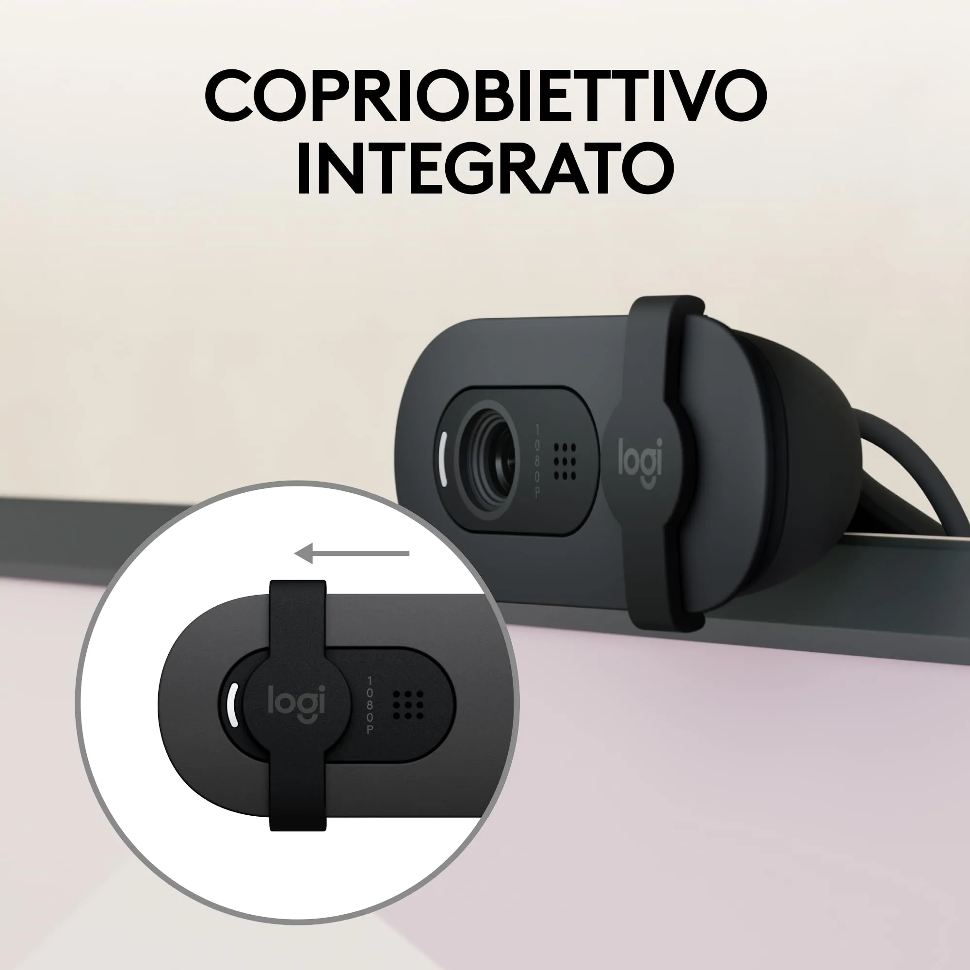 Logitech Brio 100 Full HD Webcam - Grafite - immagine 4