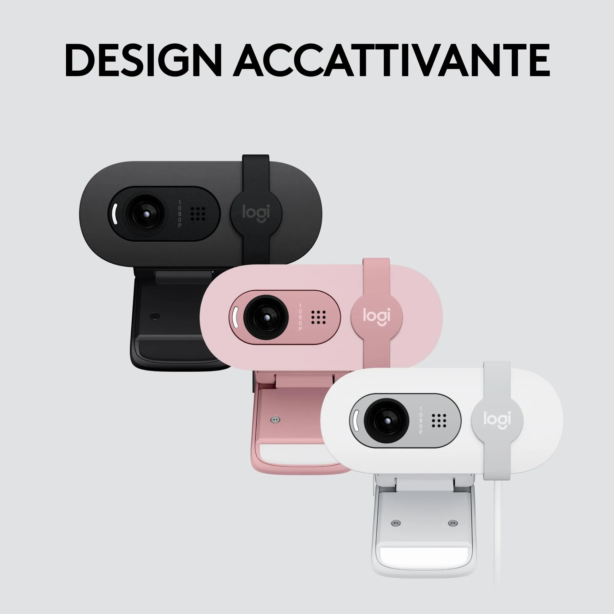 Logitech Brio 100 Full HD Webcam - Grafite - immagine 9